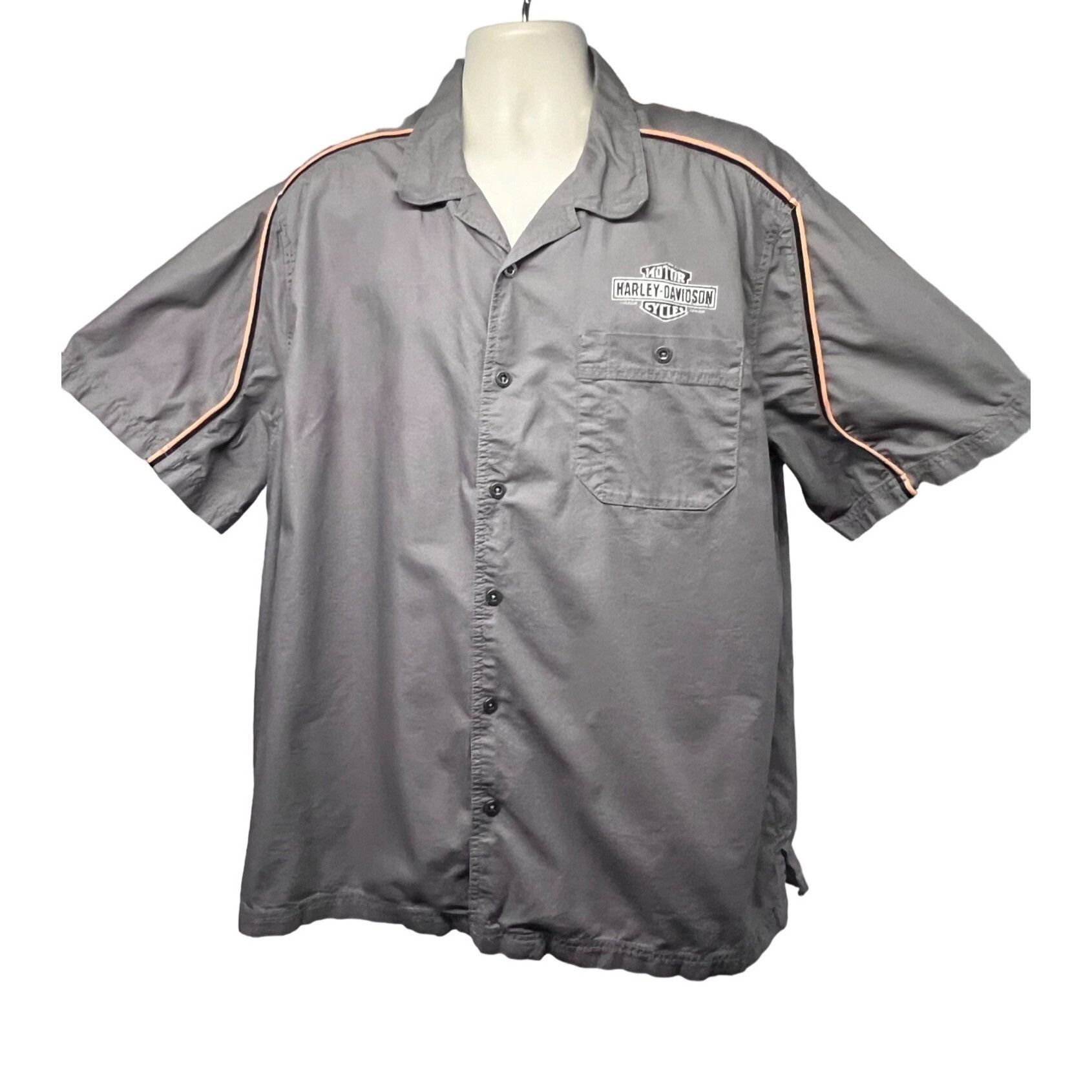 Harley Davidson Harley Davidson Mens Mechanic Garage Gray Double Graphic But Size US XXL / EU 58 / 5 - 2 Thumbnail