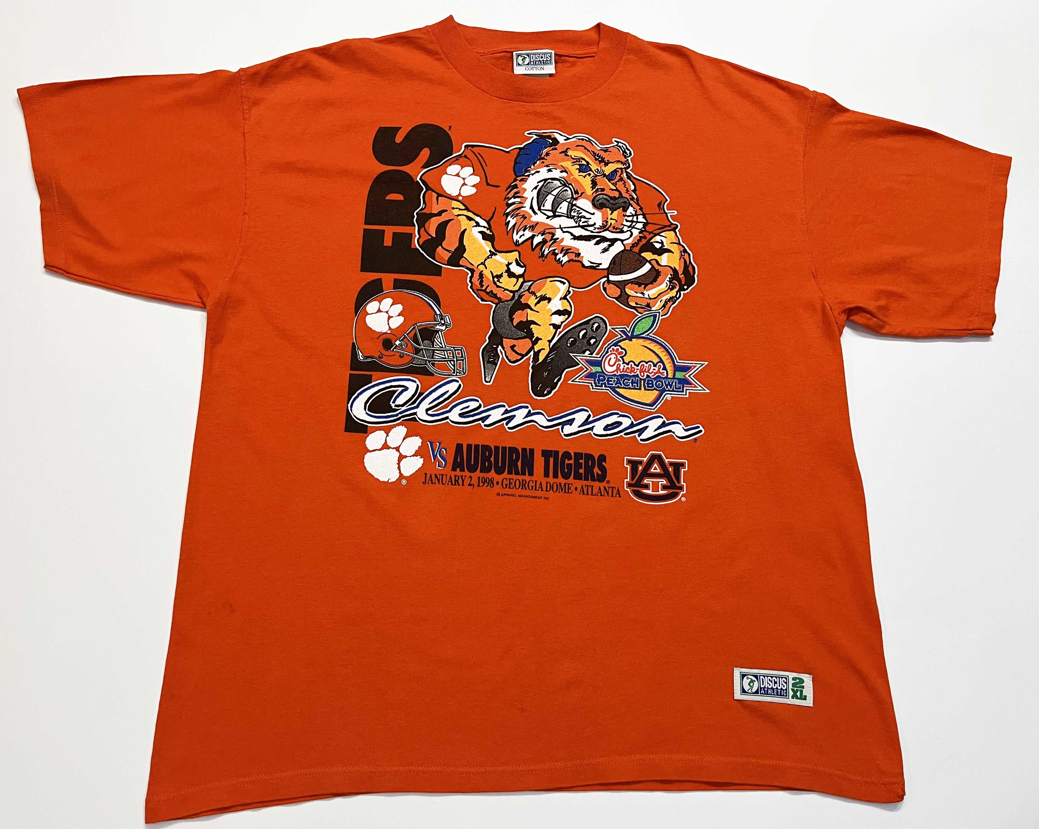 Vintage Vintage Discus NCAA Clemson Tigers Peach Bowl T-Shirt Size US XXL / EU 58 / 5 - 1 Thumbnail