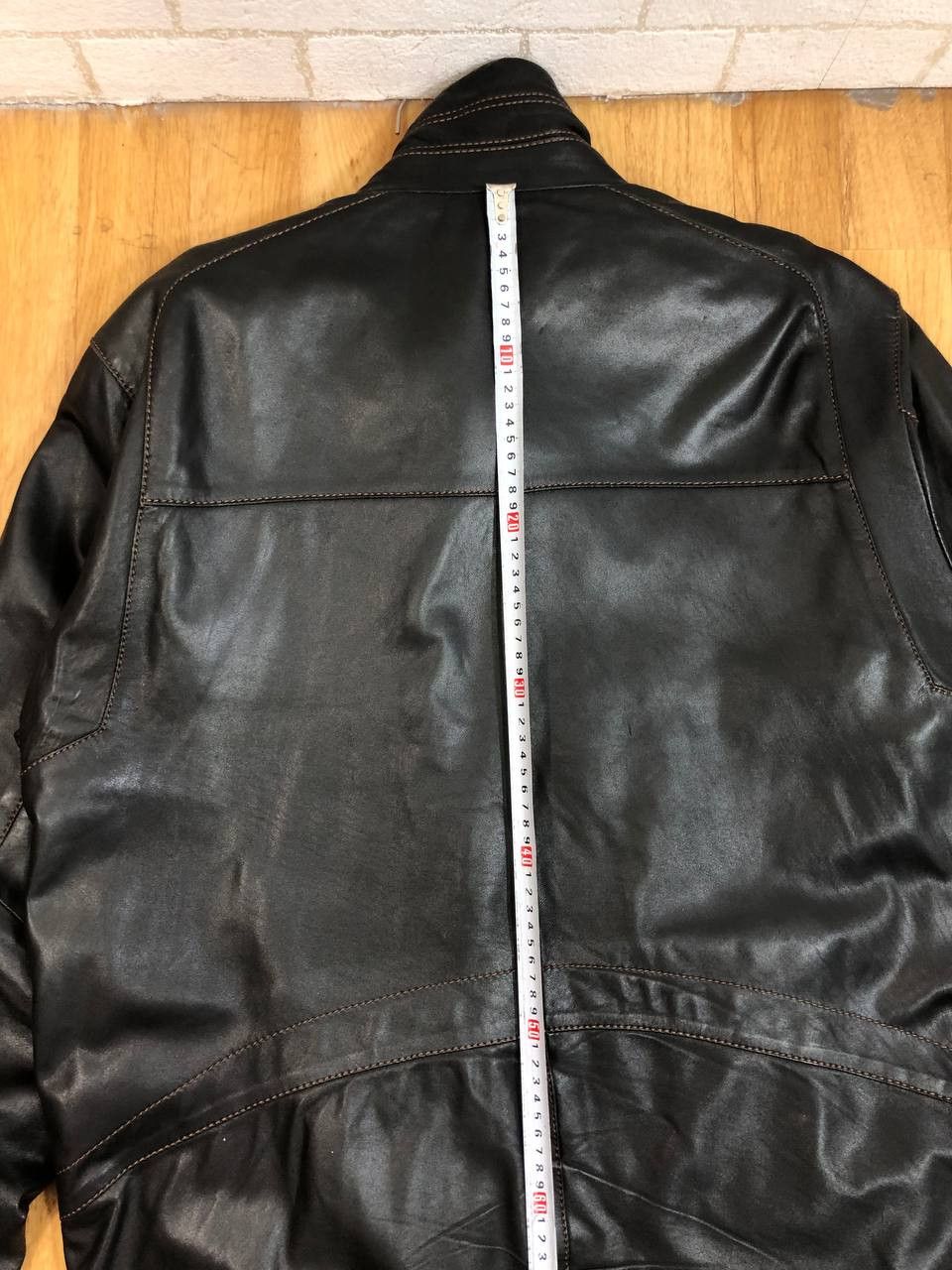 Genuine Leather 90s genuine leather gray boxy bomber jacket avant garde Size US L / EU 52-54 / 3 - 4 Thumbnail