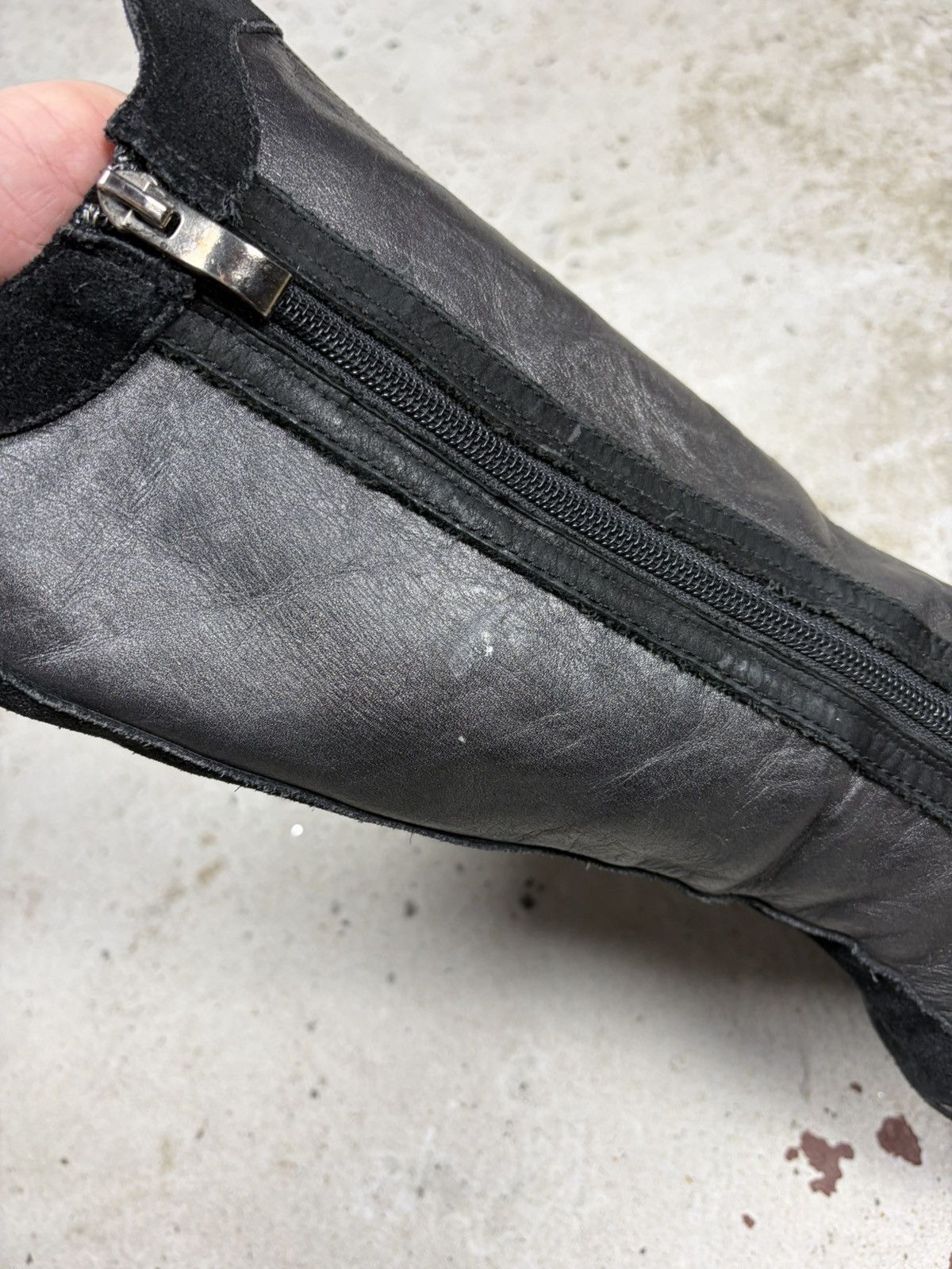 Diesel Vintage 2000s Diesel Black Cow Leather Archive Moto Boots Size US 8.5 / IT 38.5 - 17 Thumbnail