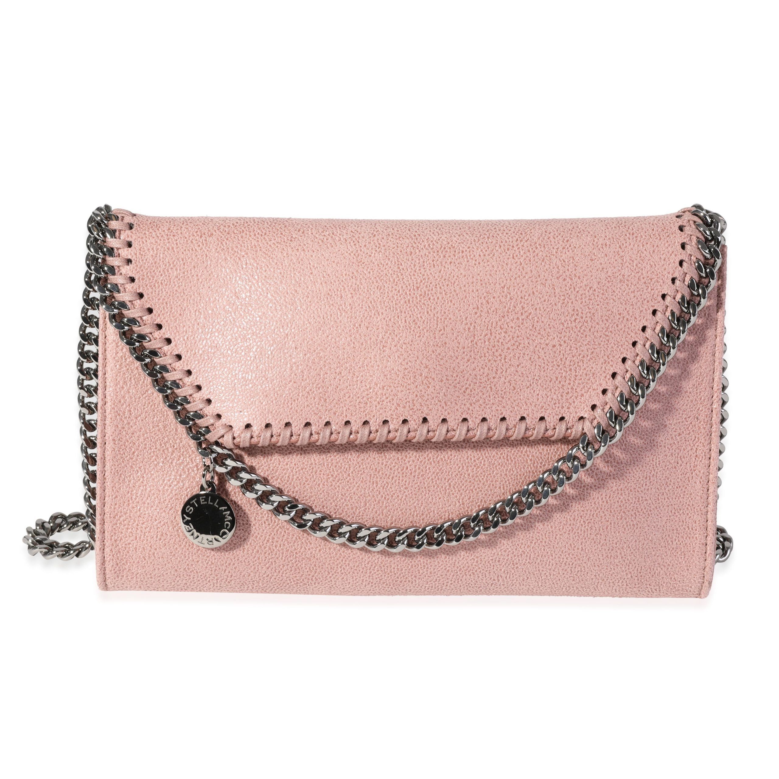 image of Stella Mccartney Pink Shaggy Deer Falabella Mini Shoulder Bag, Women's