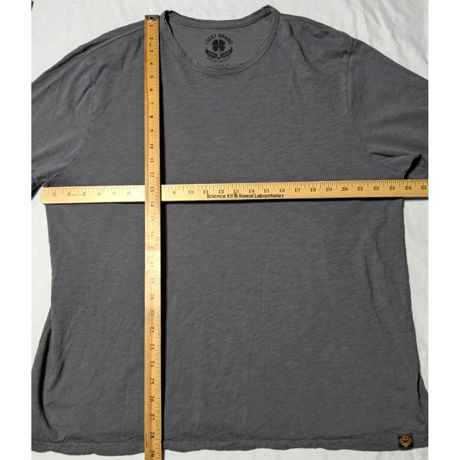 Lucky Brand LUCKY BRAND Men 2XL Gray Cotton Long Sleeve T-Shirt Size US XXL / EU 58 / 5 - 7 Thumbnail