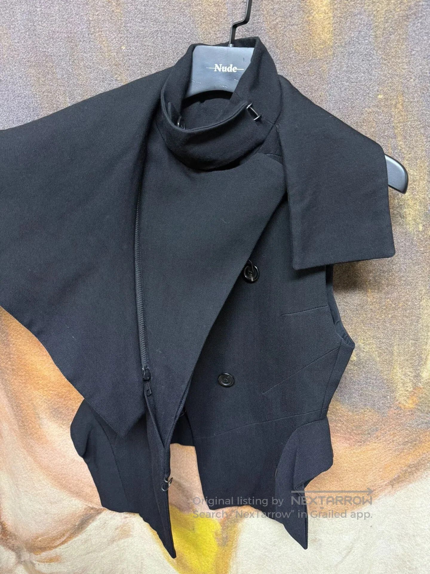 Ann Demeulemeester black layered wool vest by ann demeulemeester. Size XS / US 0-2 / IT 36-38 - 4 Thumbnail