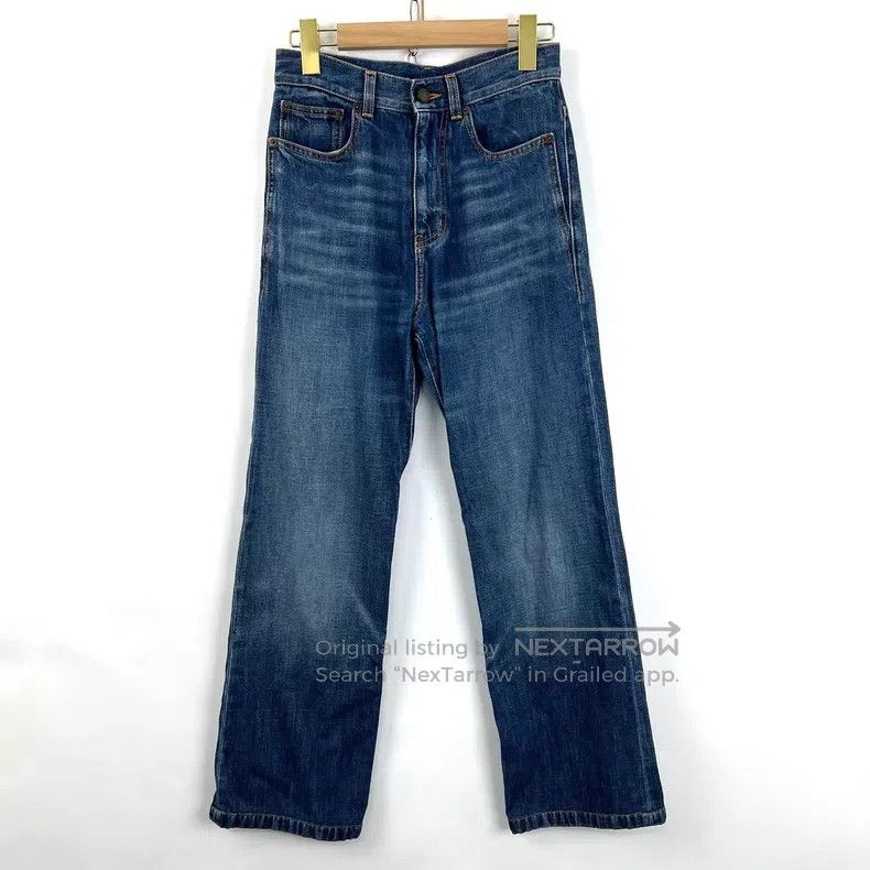 Saint Laurent Paris Saint Laurent Paris Washed Straight Leg Jeans Size 27" / US 4 / IT 40 - 1 Thumbnail