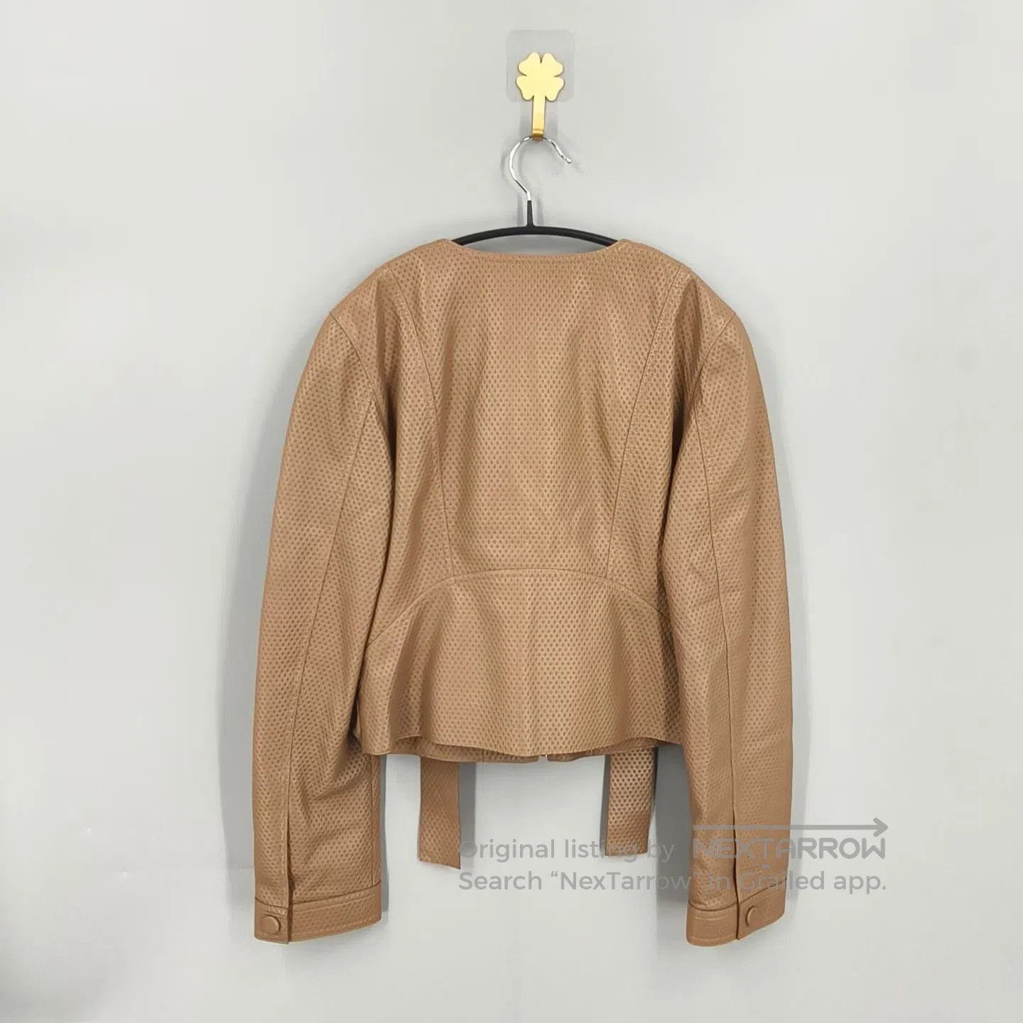 Fendi FENDI Brown Double Streamer Lambskin Jacket| Size XS / US 0-2 / IT 36-38 - 2 Thumbnail