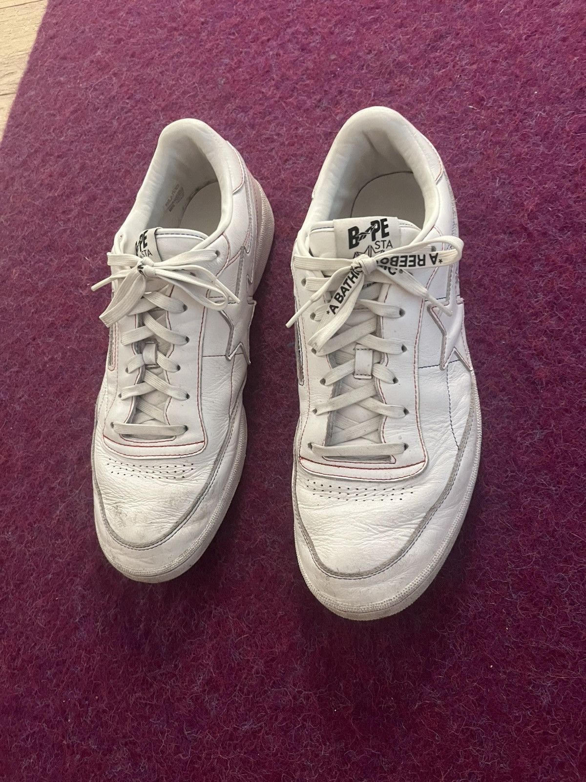 Bape × Reebok BAPE x REEBOK CLUB C SNEAKERS Size US 13 / EU 46 - 3 Thumbnail