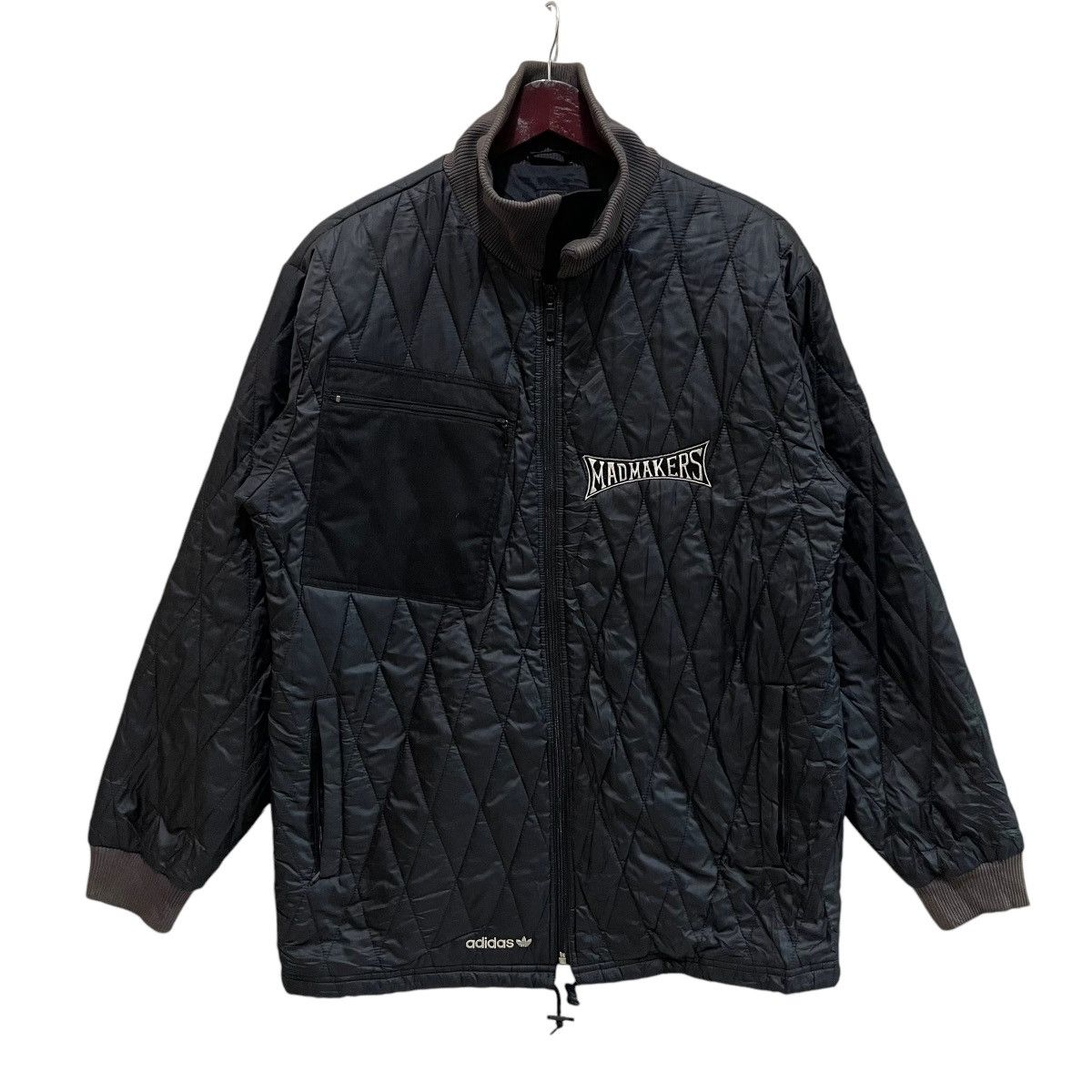 Adidas × Vintage Vintage 00s Adidas Madmakers Quilted Zipper Jacket Size US L / EU 52-54 / 3 - 1 Thumbnail