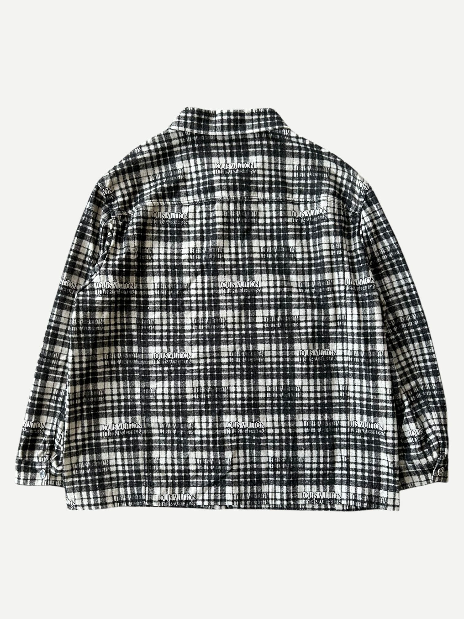 Louis Vuitton Louis Vuitton Black & White Plaid Flannel Jacket Size US XXL / EU 58 / 5 - 2 Thumbnail