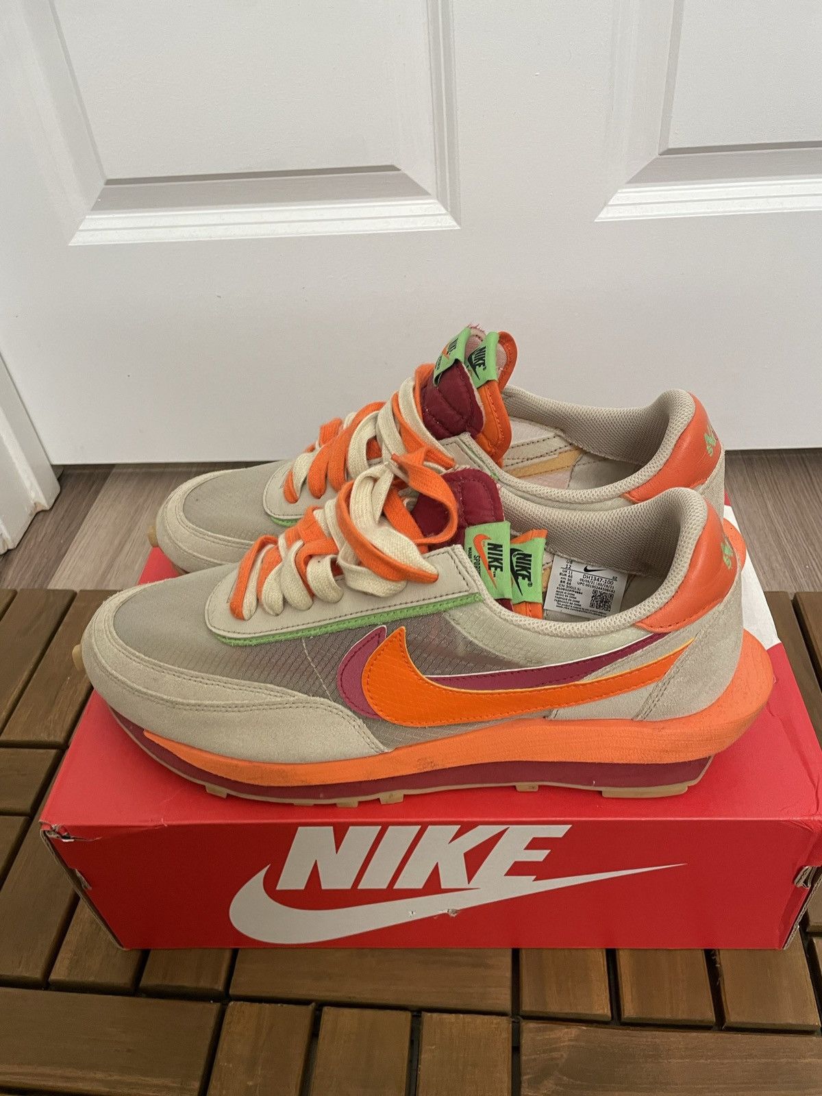 Nike sacai x Clot x LDWaffle mens shoe