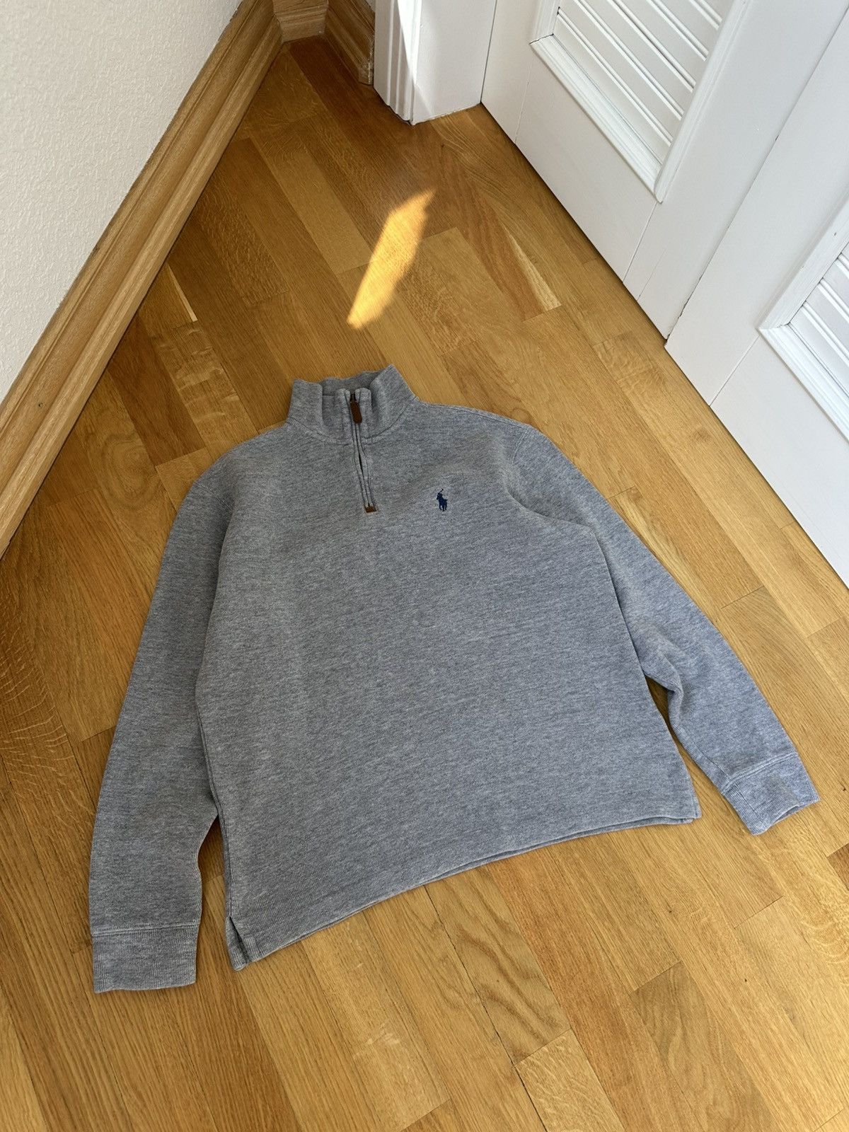 Polo Ralph Lauren Vintage Polo Ralph Lauren Half-Zip Sweatshirt Gray Fit Size US S / EU 44-46 / 1 - 1 Thumbnail