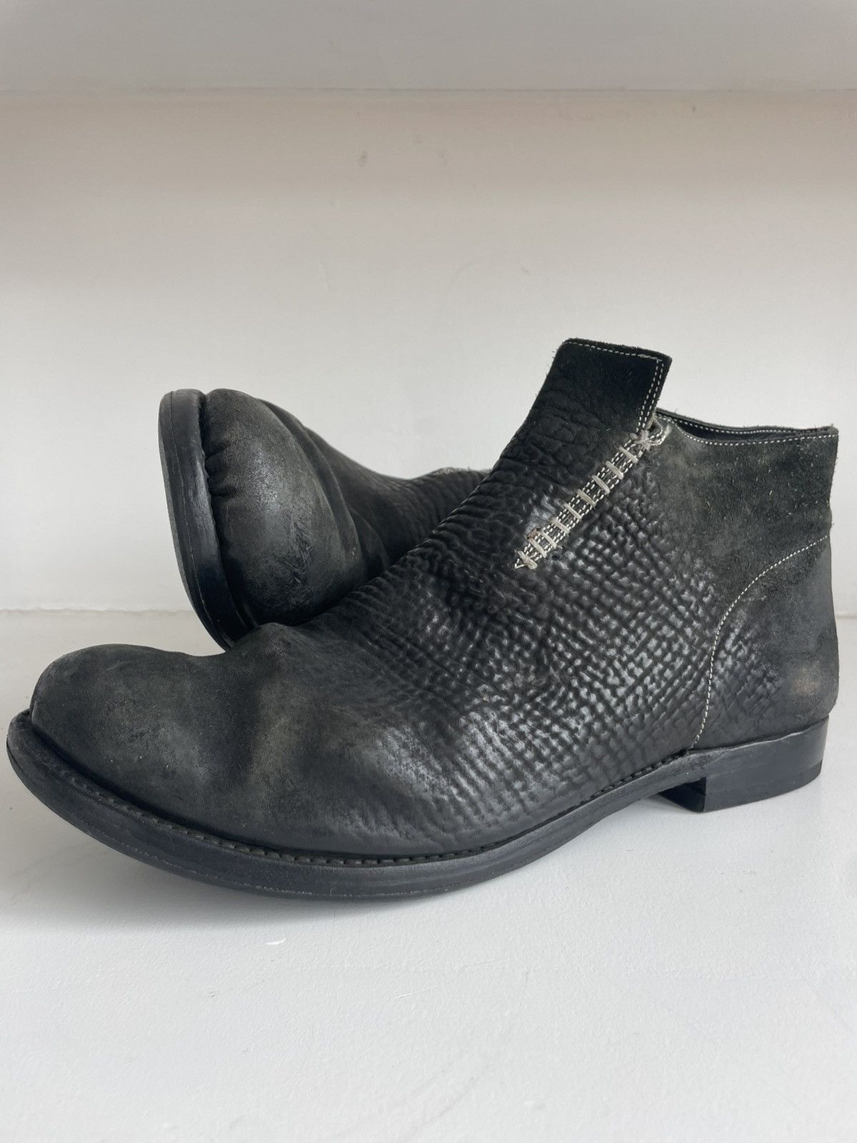 A1923 Handmade A1923 ankle boots in one-piece horse leather Size US 10 / EU 43 - 1 Thumbnail