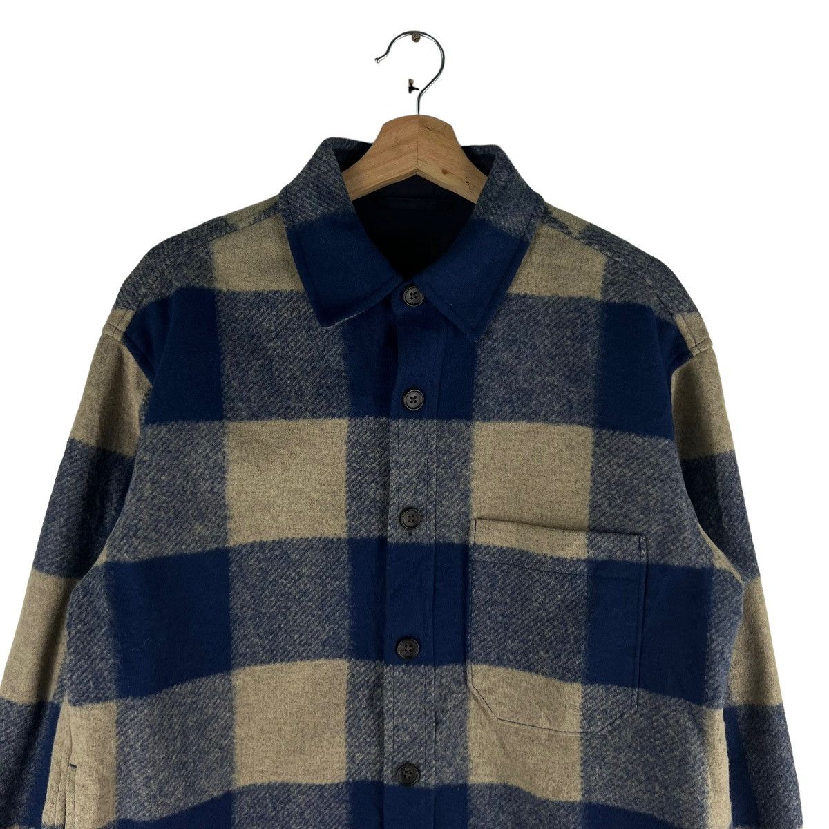 Japanese Brand 🔥VINTAGE WOOL SHIRT JACKET TARTAN UNIQLO JAPAN ISSEY MIYAKE Size US M / EU 48-50 / 2 - 2 Thumbnail