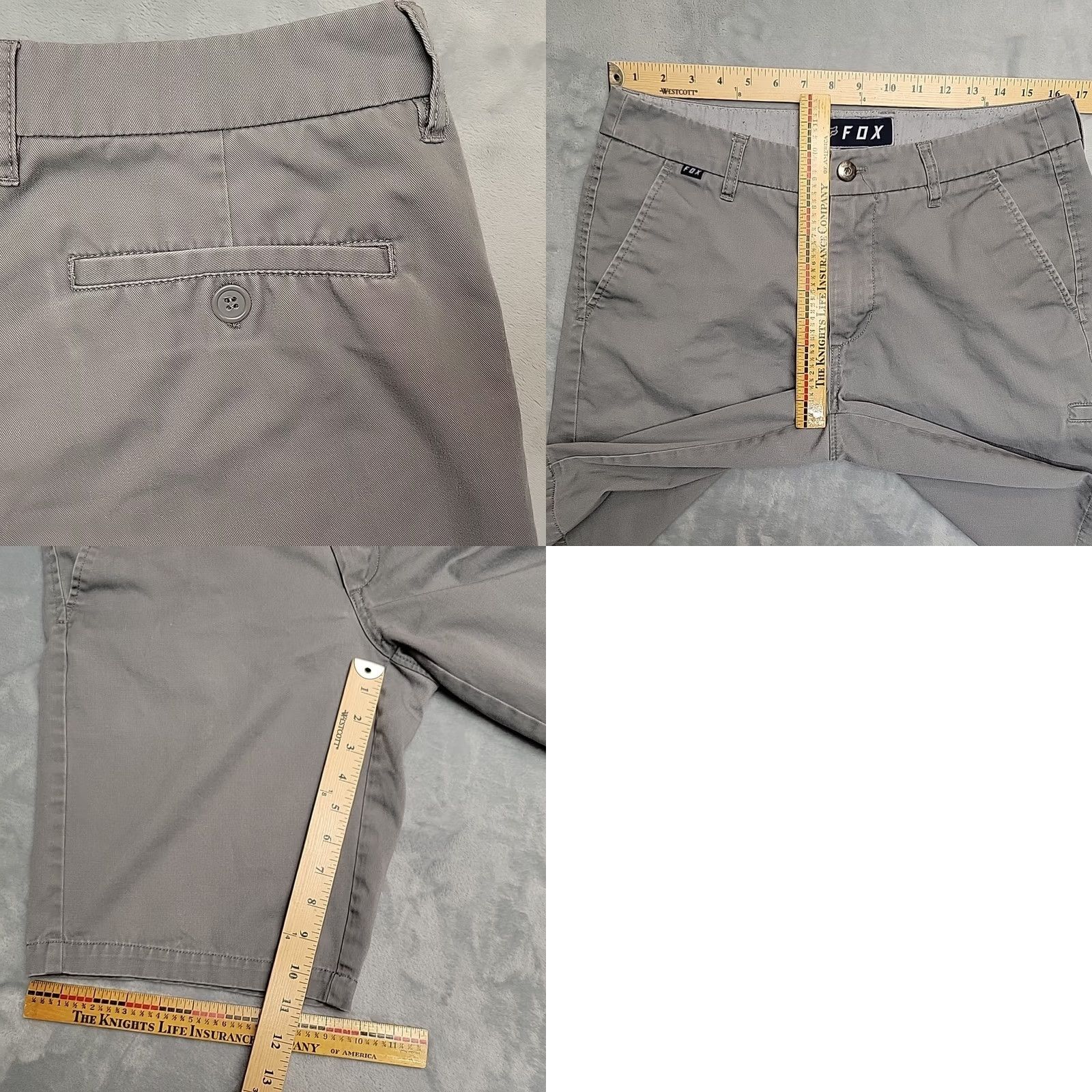 Fox Racing Fox Racing Shorts Mens 31 Gray Twill Cargo Pocket Utility Hiking Outdoor Gorp Size US 31 - 8 Thumbnail