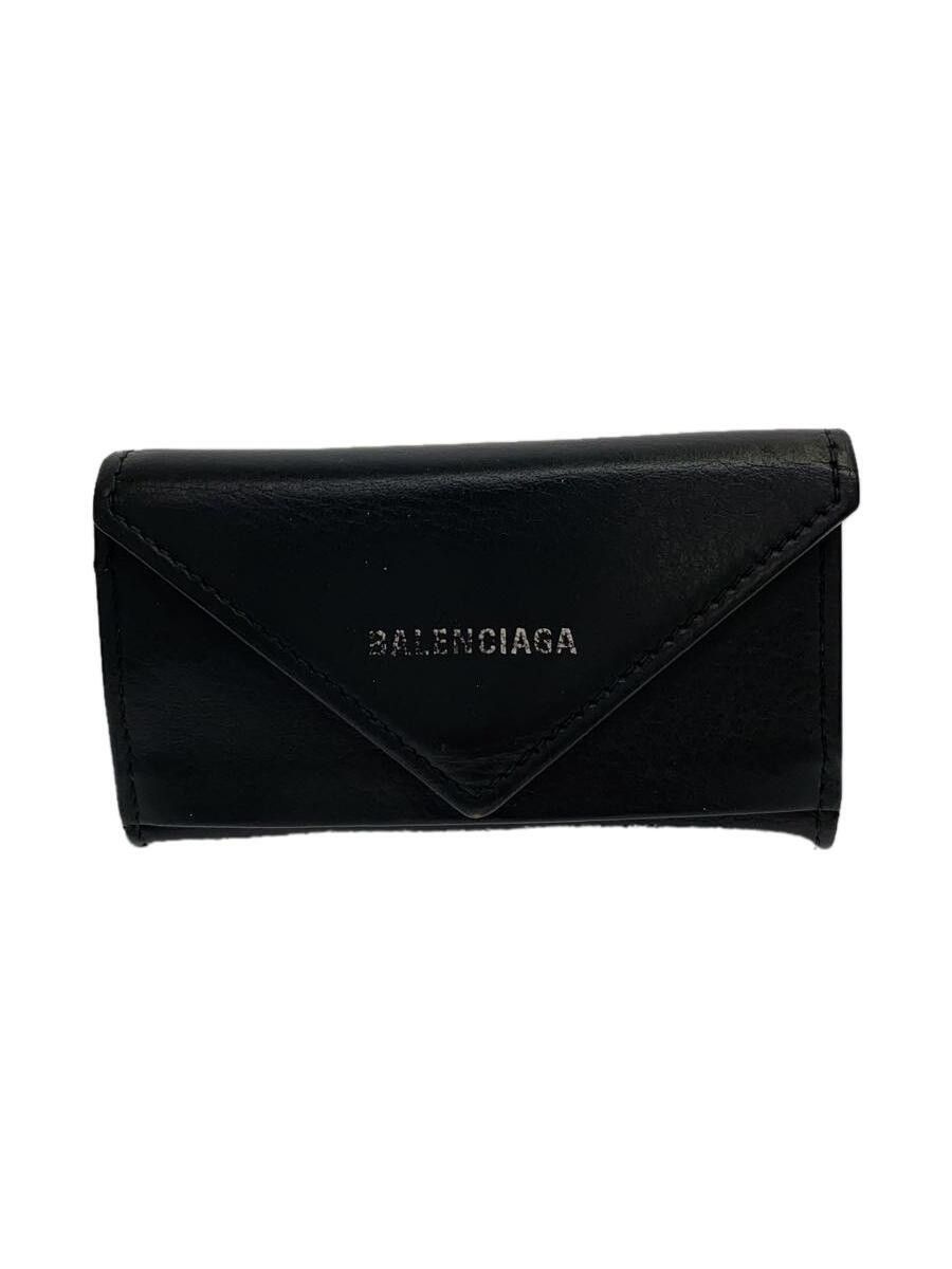 Balenciaga Balenciaga Leather Key Case Black Size ONE SIZE - 1 Thumbnail