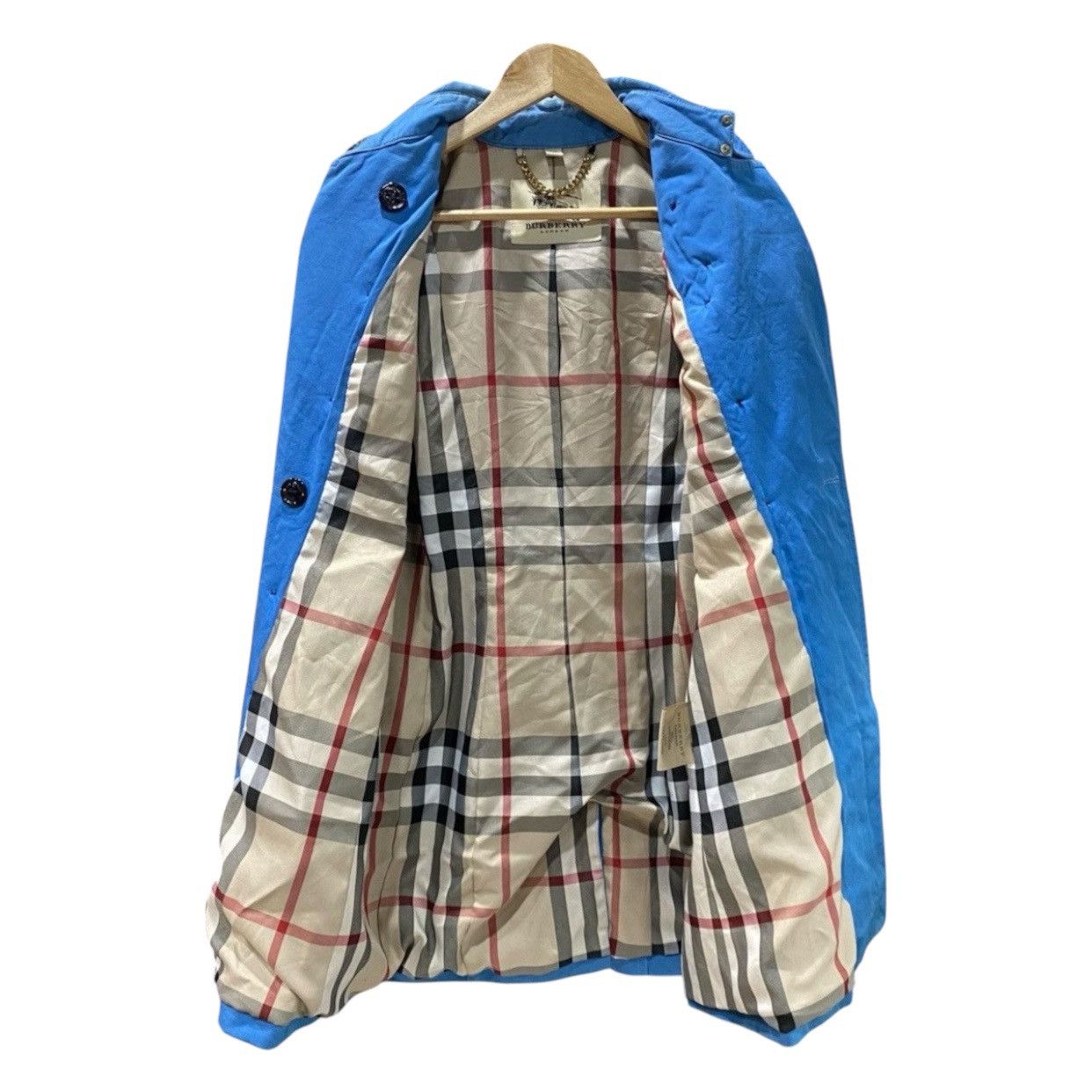 Burberry Archival Burberry Cerulean Blue Double-Breasted Trench Coat Size XS / US 0-2 / IT 36-38 - 3 Thumbnail