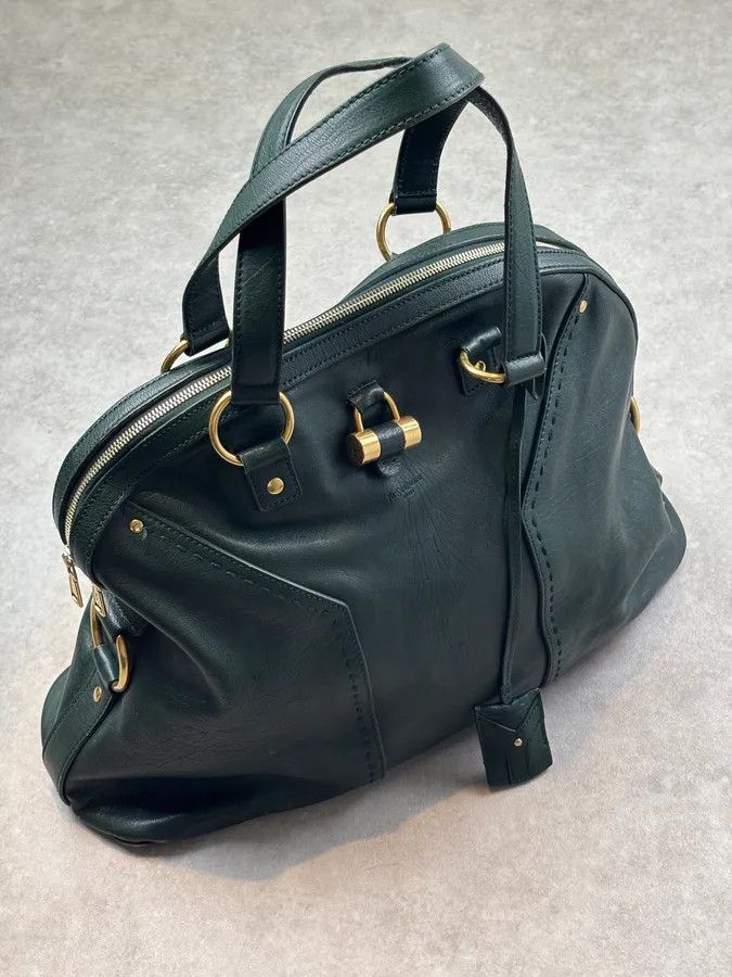 Yves Saint Laurent AW2008 Yves Saint Laurent Muse Dark Green Leather Handle Bag Size ONE SIZE - 4 Thumbnail