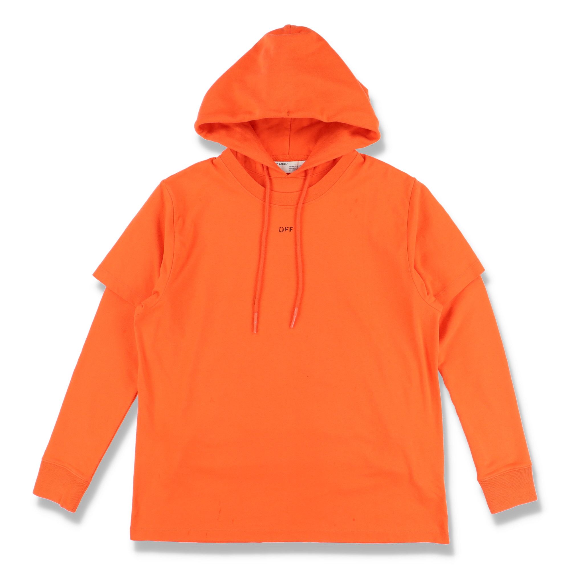 Off-White Orange Stencil Arrows Double Layered Hoodie Size US M / EU 48-50 / 2 - 5 Thumbnail