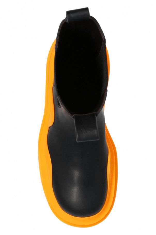 Bottega Veneta o1n1vont1224 Tire Chelsea Boots in Black/Orange Size US 10 / IT 40 - 6 Thumbnail