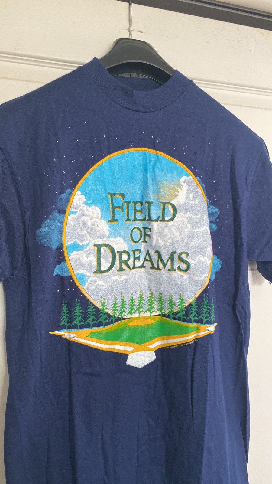 image of Field Of Dreams Movie Promo T Shirt in Blue, Men's (Size Large)