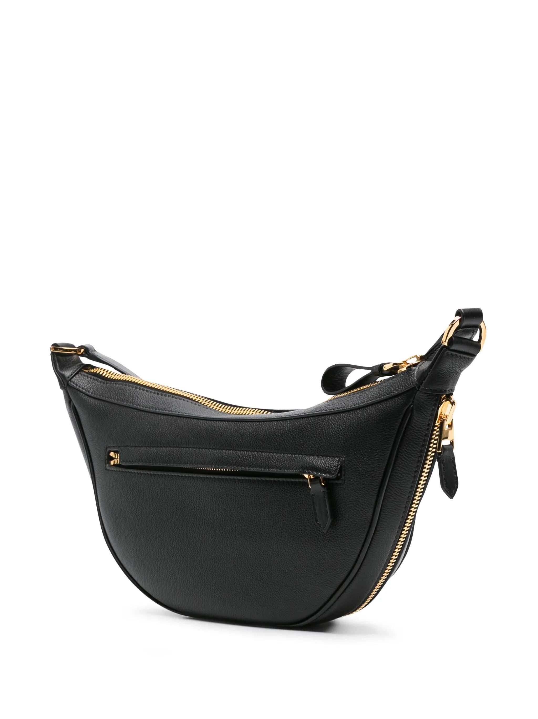 Tom Ford o1w1db10225 H0585 Size: OS Leather Zip Crescent Bag in Black Size ONE SIZE - 3 Thumbnail