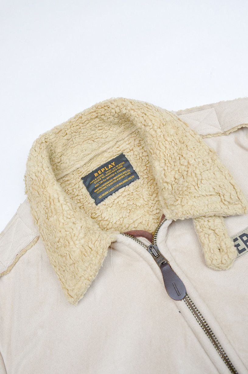 Replay Replay Jacket Vintage Beige Sherpa Lined Winter Style - L Size US L / EU 52-54 / 3 - 7 Thumbnail