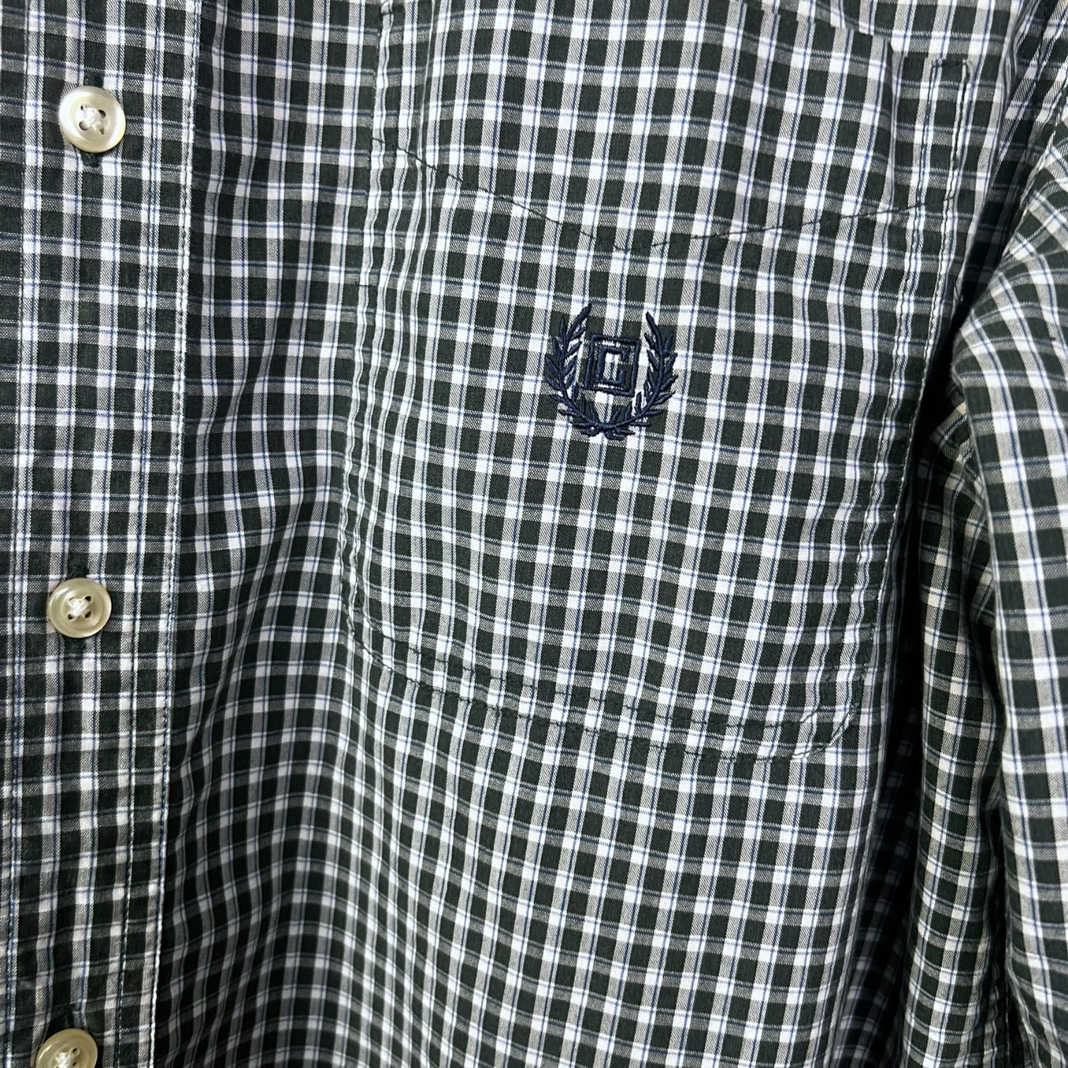 Chaps Vintage Men's Chaps Ralph Lauren Green Plaid Button-up 90s Size US M / EU 48-50 / 2 - 2 Thumbnail