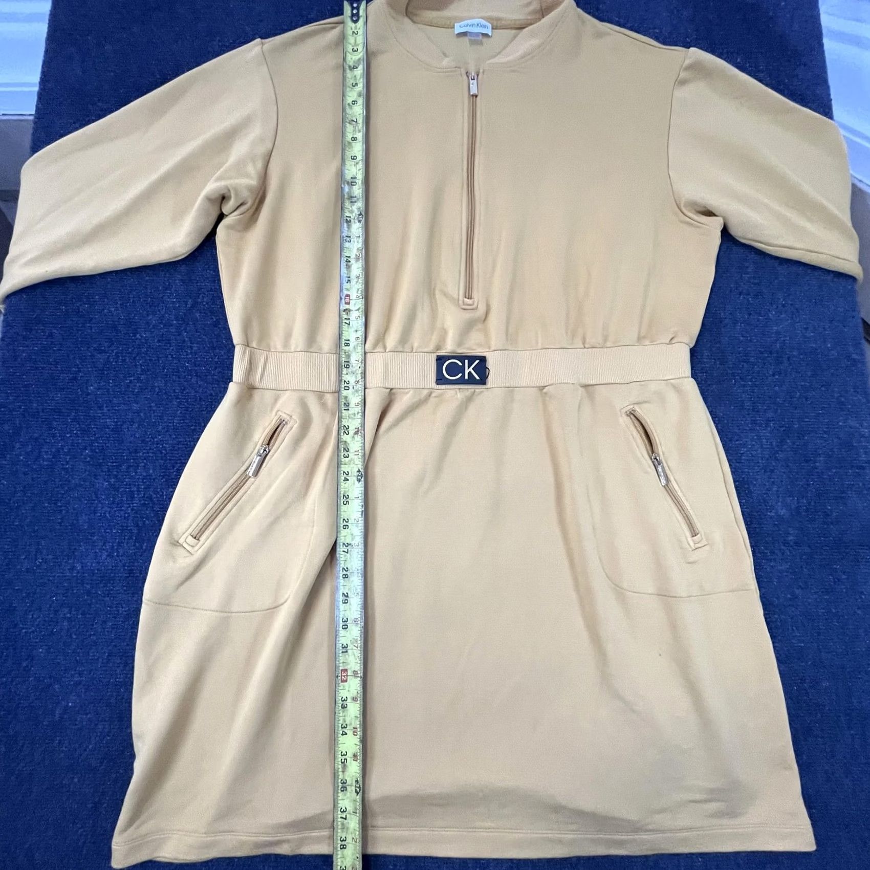 Calvin Klein Calvin Klein Womens 2XL Dress Pullover Belted Half Zip Pockets Casual CK Size XXL / US 16-18 / IT 52-54 - 6 Thumbnail