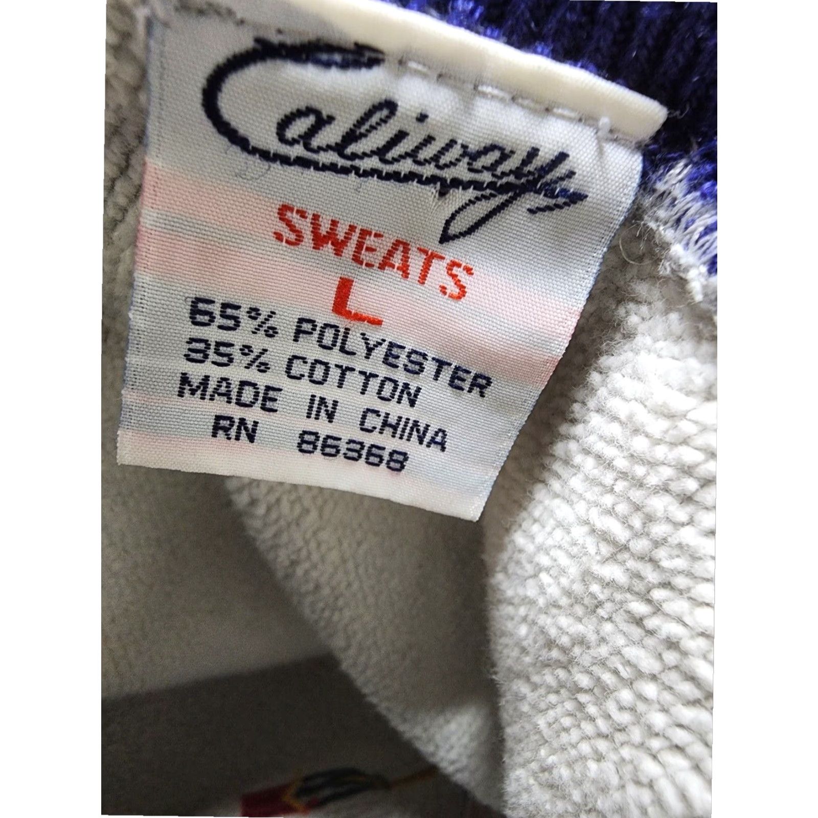 Vintage VINTAGE Caliway Mens L Gray Baltimore University Embroidered Pullover Crewneck Sweatshirt Size US L / EU 52-54 / 3 - 6 Thumbnail