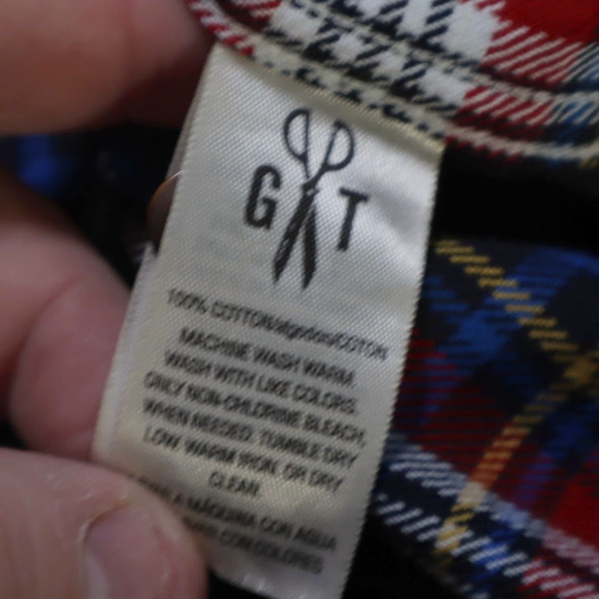 Vintage Goodthreads Shirt Plaid Navy Blue Slim XL Mens Cotton Flannel Size US XL / EU 56 / 4 - 6 Thumbnail