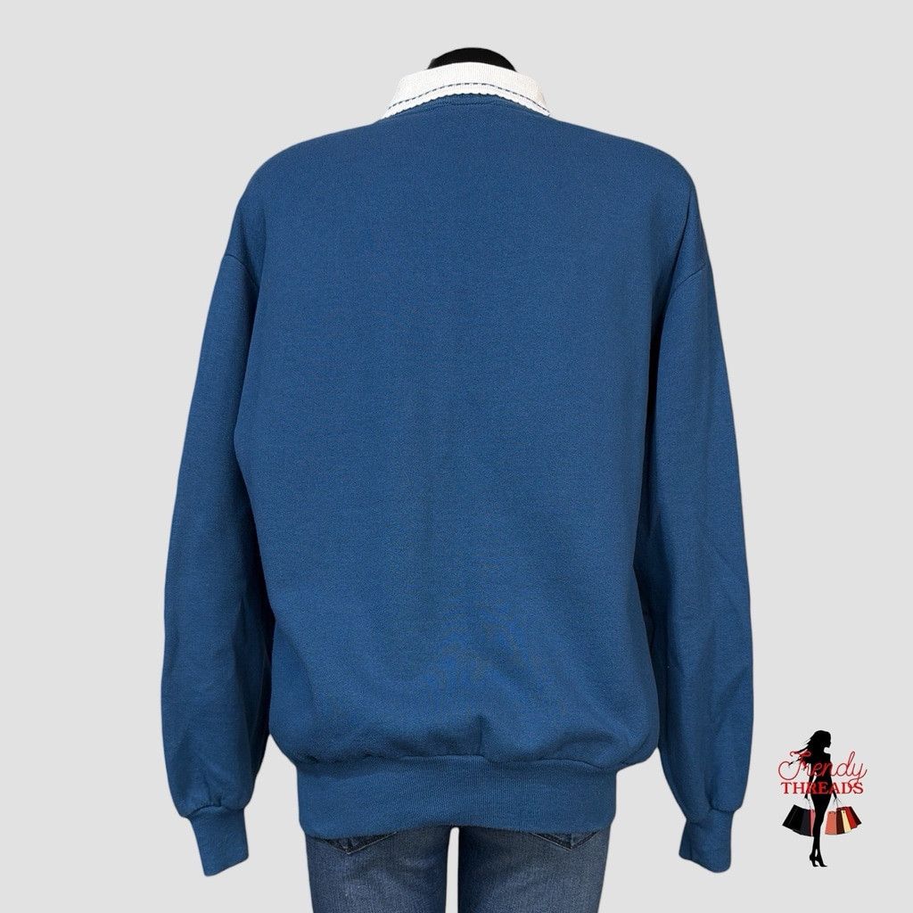 Vintage 80s 90s VTG Kitty Cat Christmas Graphic Whimsical Sweater Sw Size L / US 10 / IT 46 - 4 Thumbnail