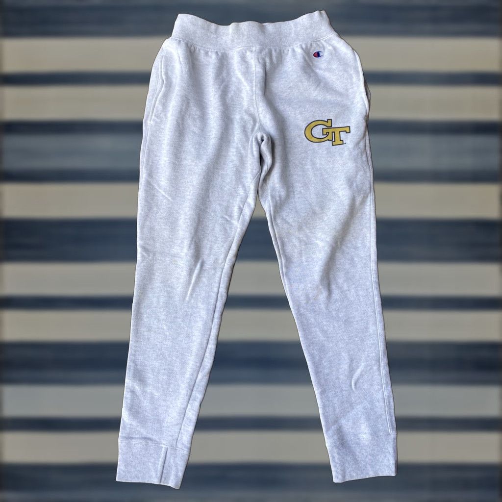 Champion Vintage Champion Georgia Tech Jogger Sweatpants M Gray Drawstring Men Regular Size US 31 - 1 Thumbnail
