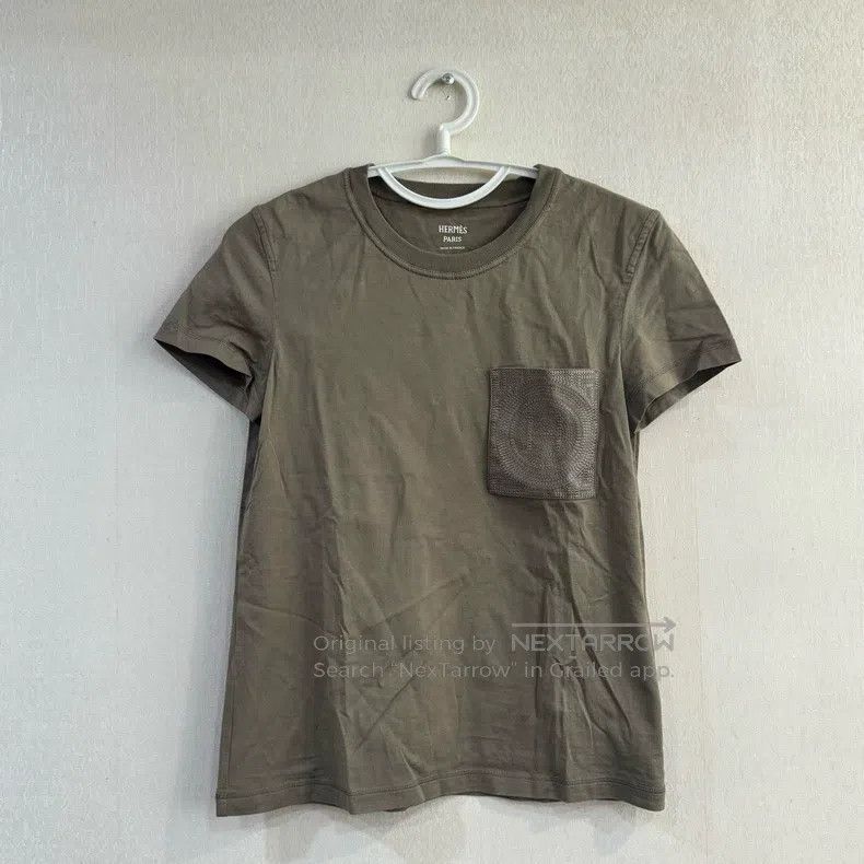 Hermes Hermes Women's Top with Single Pocket Embroidery Size XXS / US 00 / IT 34 - 1 Thumbnail