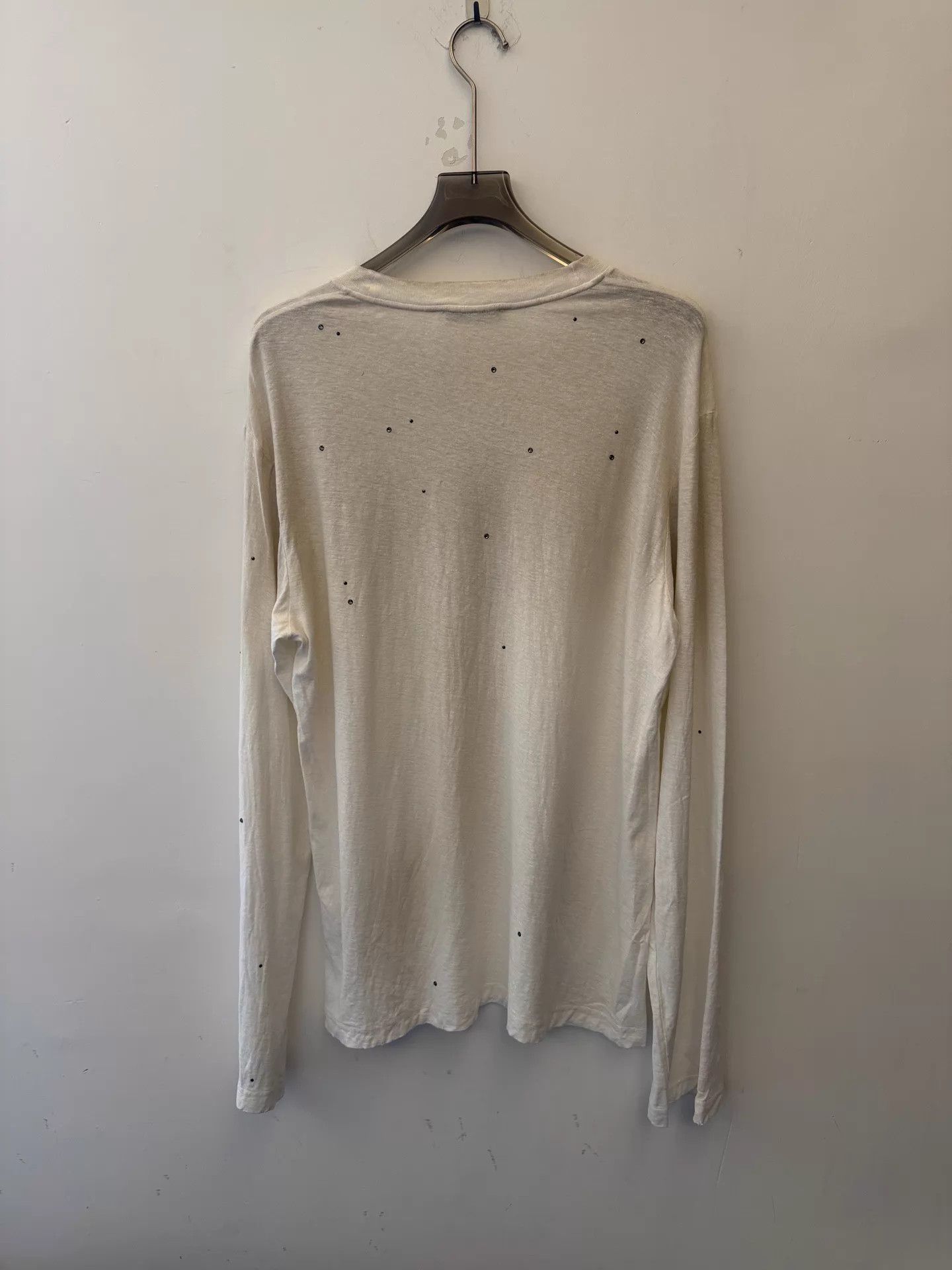 Acne Studios Acne 1996 Graphic Distressed Mist White S T-Shirt Size US S / EU 44-46 / 1 - 3 Thumbnail