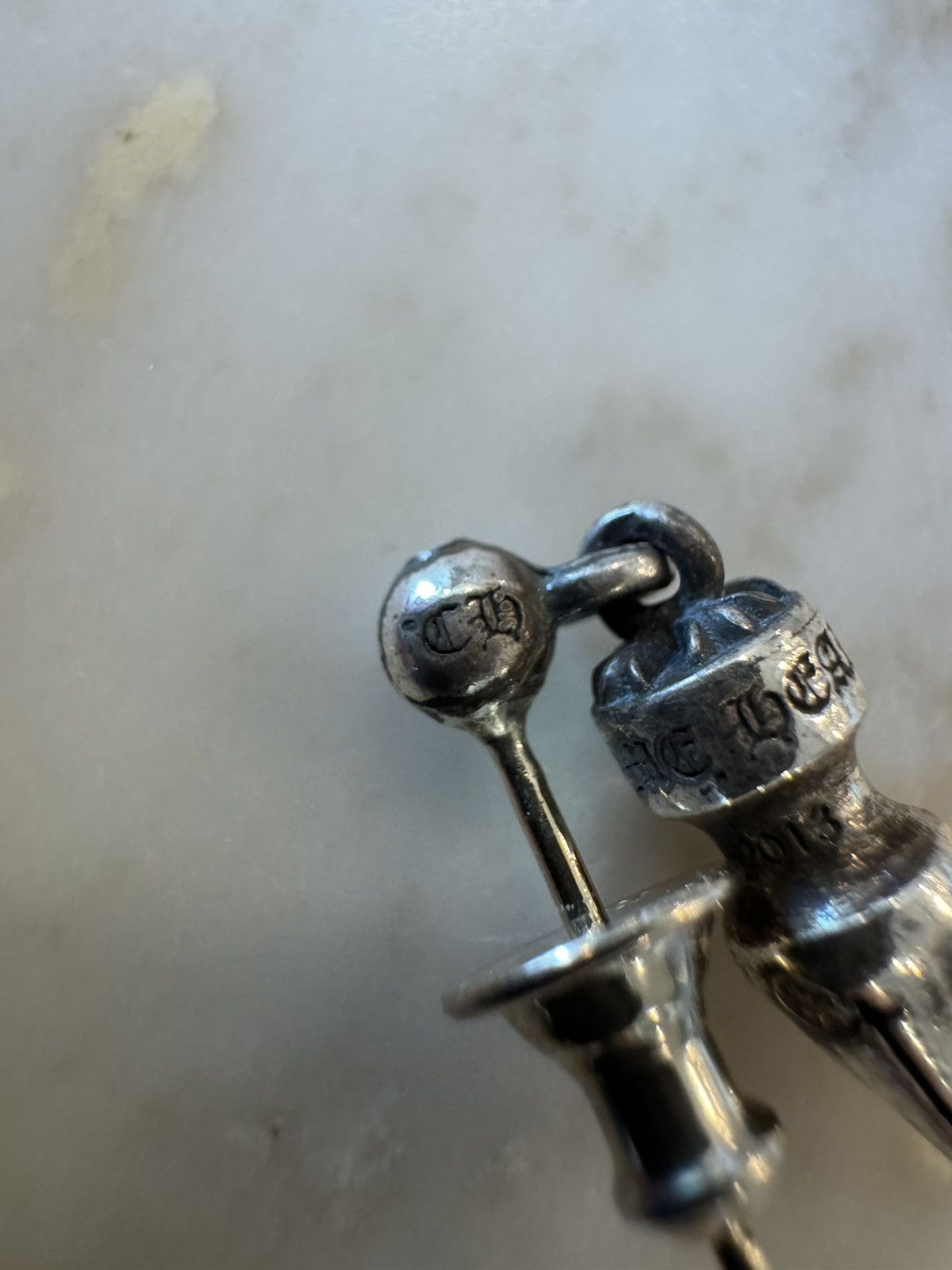 Chrome Hearts Chrome Hearts Sterling Silver Tiny Spike Drop Earring Size ONE SIZE - 5 Thumbnail