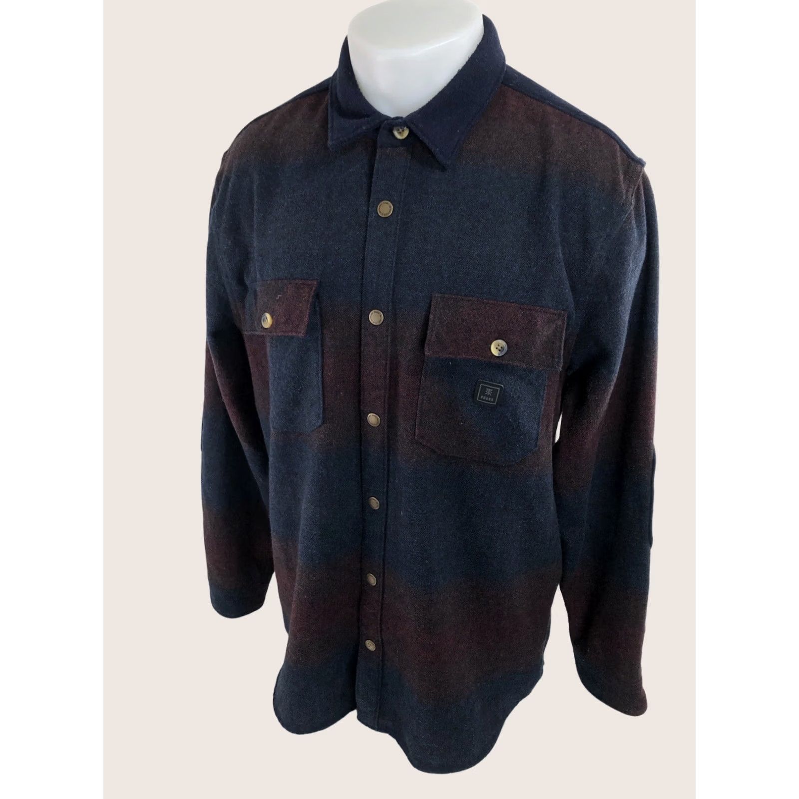 Roark Roark Heavy Duty WOOL BLEND Snap ELBOW PATCH Flannel XL Shirt - Jacket Size Size US XL / EU 56 / 4 - 1 Thumbnail