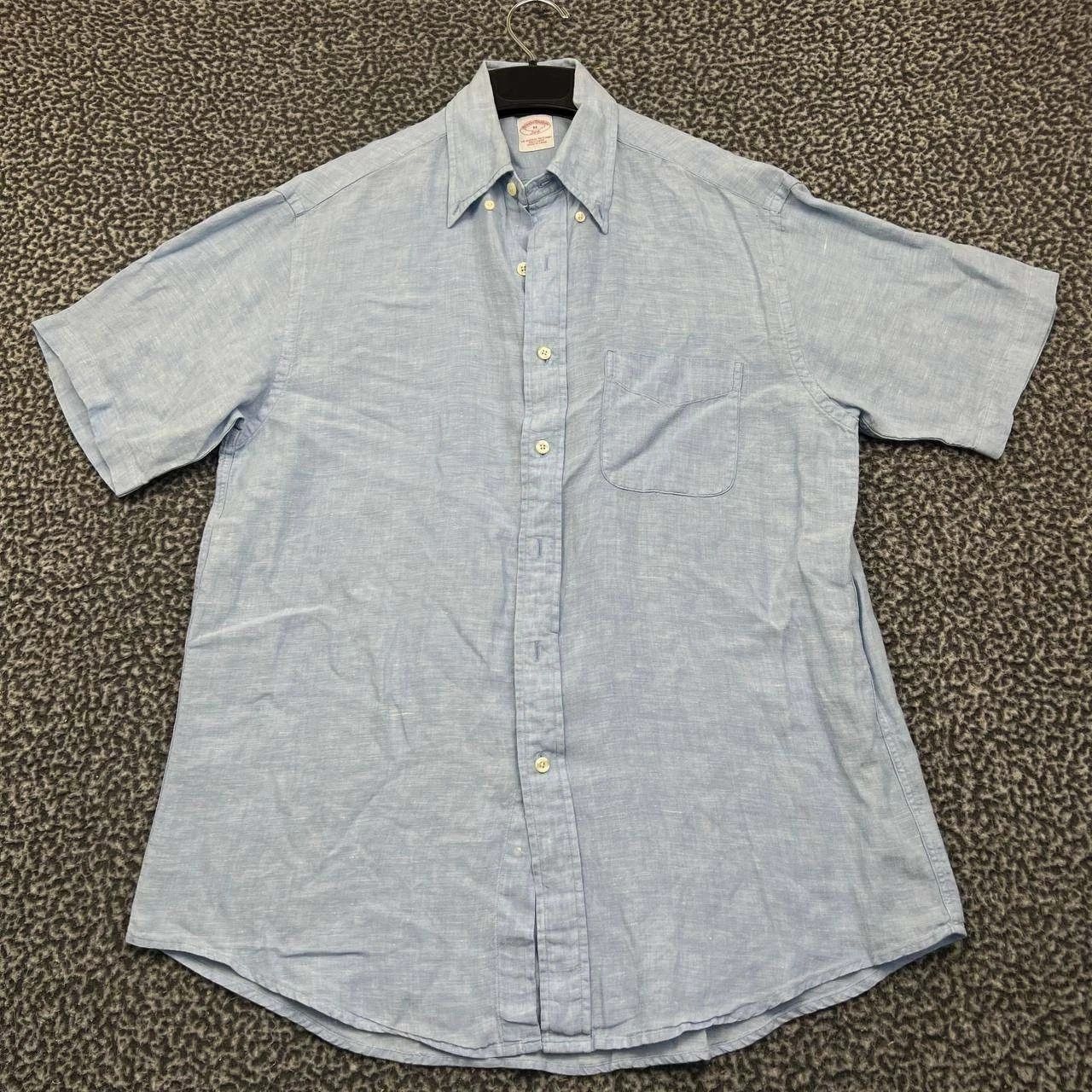 Brooks Brothers Brooks Brothers Button Down Shirt Men Blue Linen Collared M Size US M / EU 48-50 / 2 - 1 Thumbnail