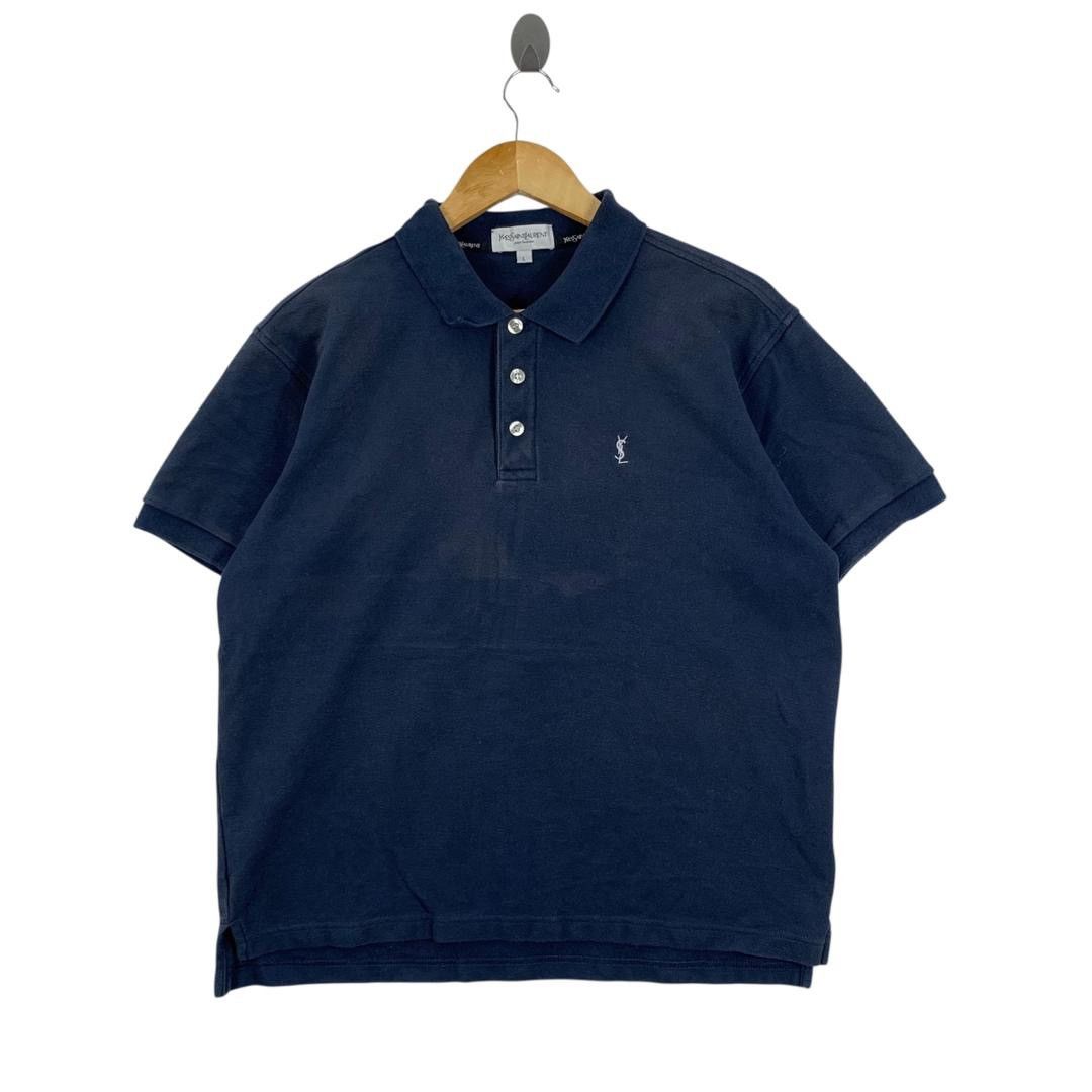 Yves Saint Laurent Vintage YVES SAINT LAURENT Ysl Pour Homme Polo Tshirt Size US L / EU 52-54 / 3 - 1 Thumbnail