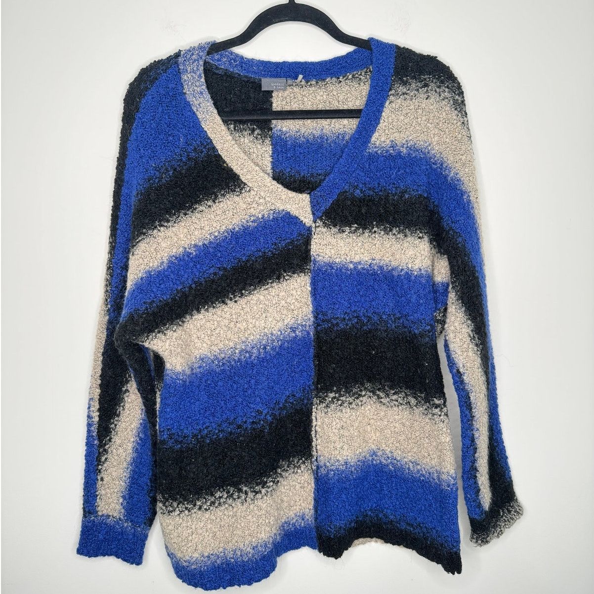 Urban Outfitters Sparkle & Fade Urban Outfitters Striped Knit Bouclé Sweater Size M / US 6-8 / IT 42-44 - 1 Thumbnail
