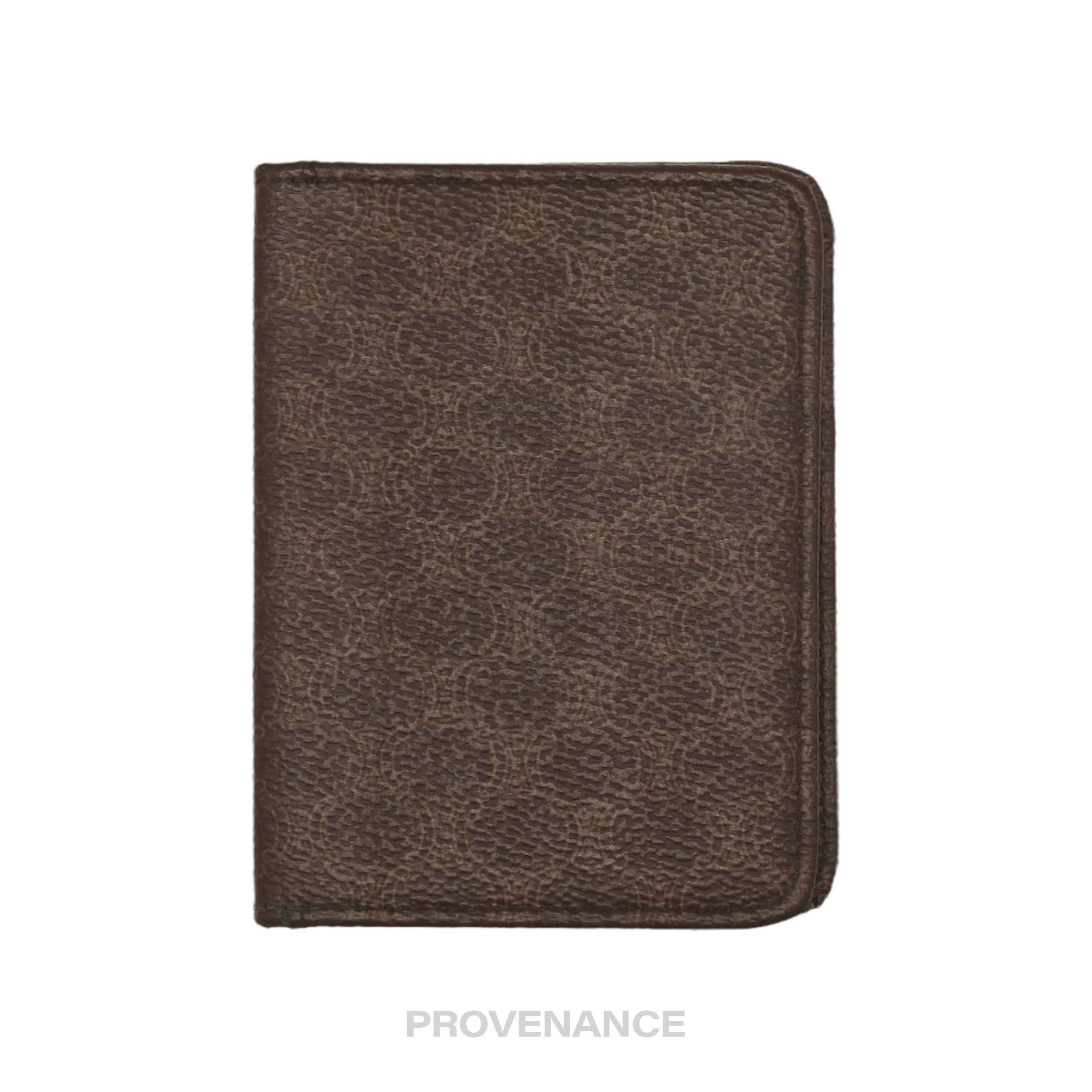 image of Celine Pocket Organizer Wallet - Triomphe Jacquard in Brown, Men's