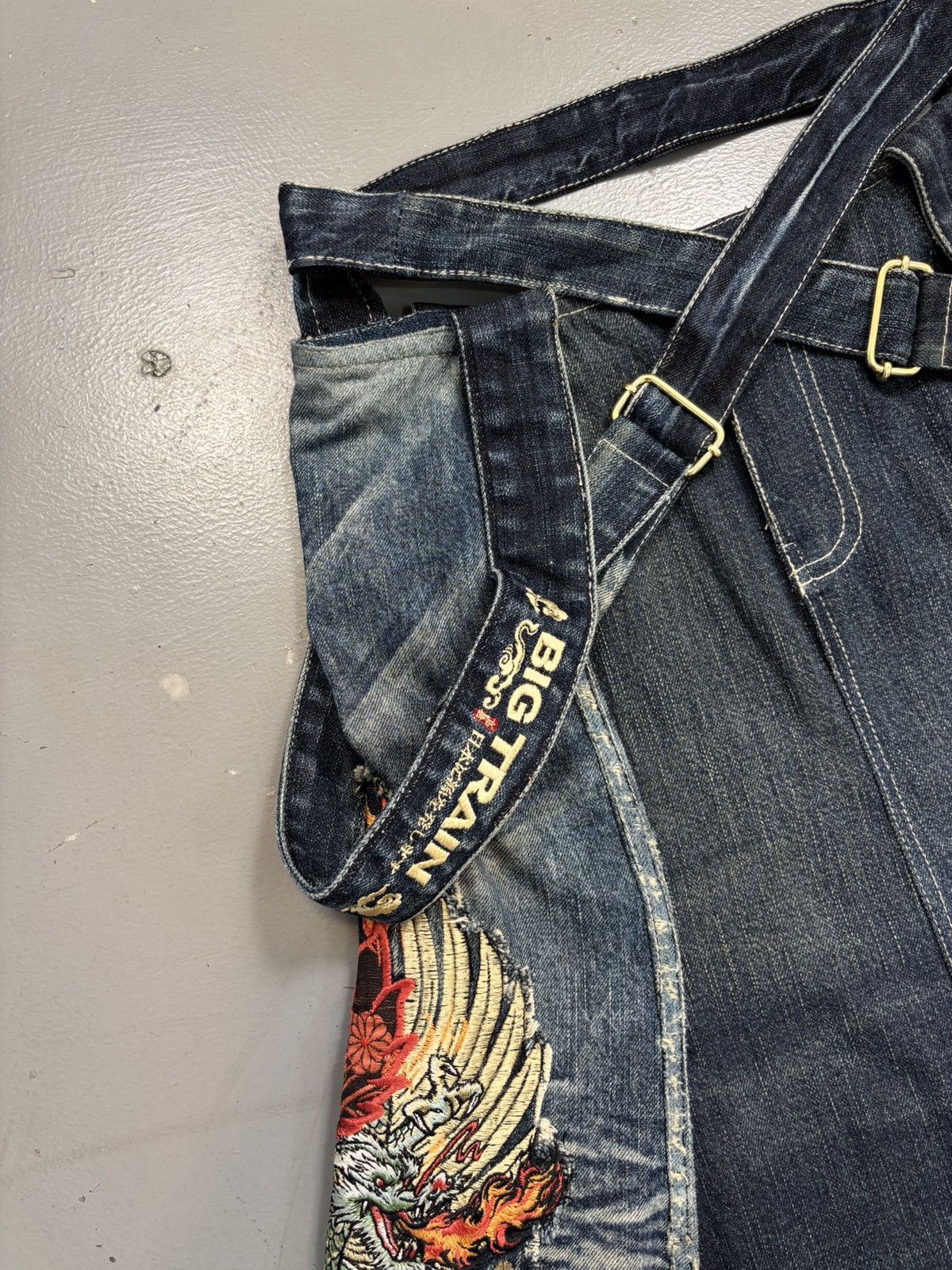Japanese Brand Vintage Japanese embroidered reworked nomad denim skirt Size 28" / US 6 / IT 42 - 9 Thumbnail