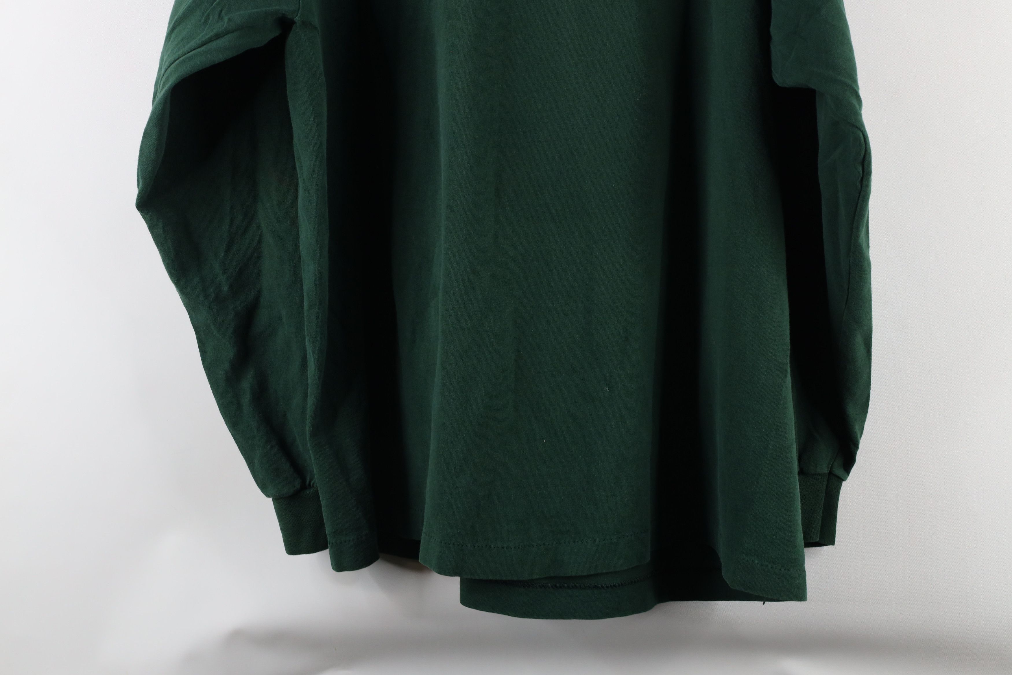 Vintage Vintage 90s Streetwear Long Sleeve T-Shirt Green Cotton USA Size US XL / EU 56 / 4 - 8 Thumbnail