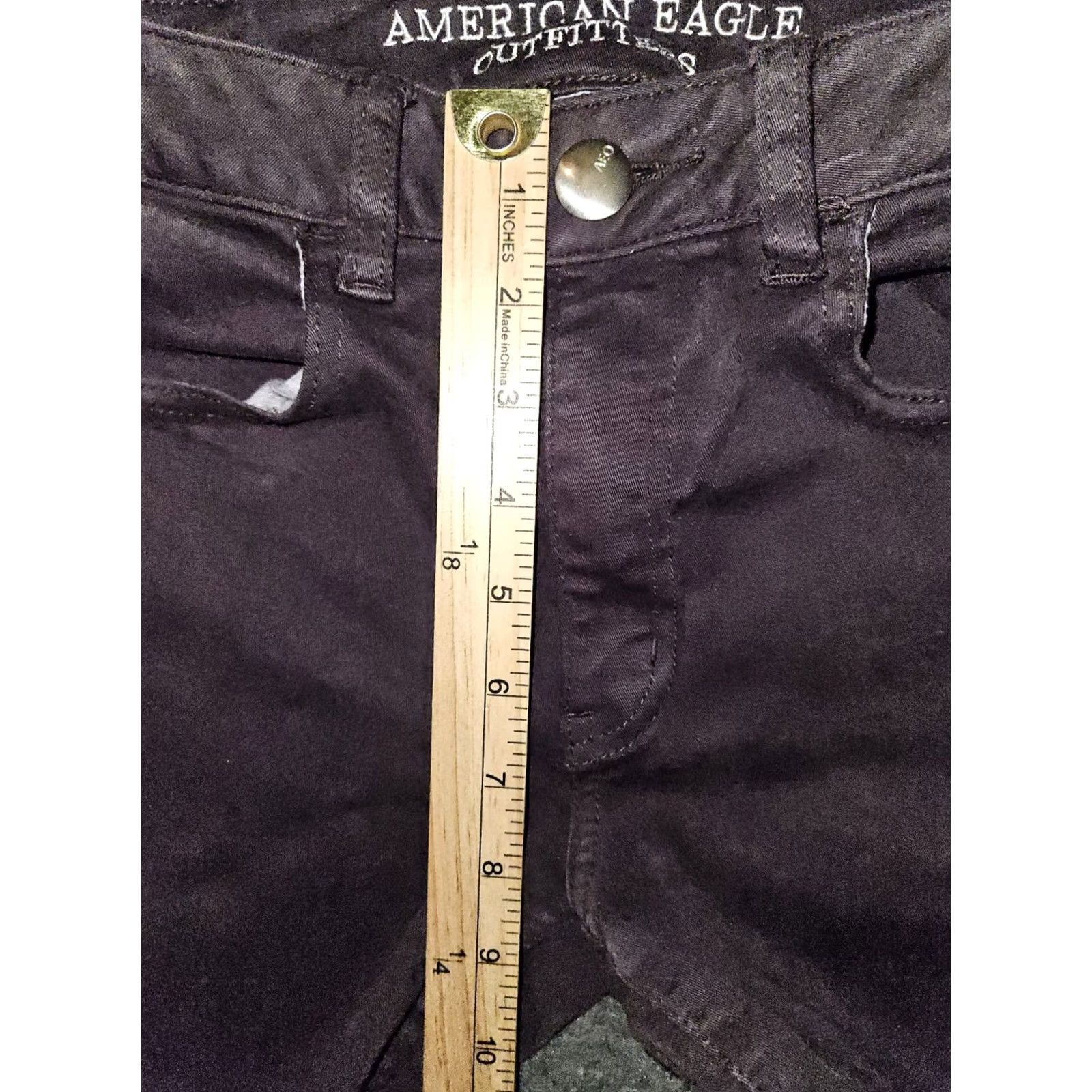American Eagle Outfitters VINTAGE American Eagle High Rise Jegging Crop Women's 6 Purple Preppy Jeans Cropped Size 28" / US 6 / IT 42 - 5 Thumbnail