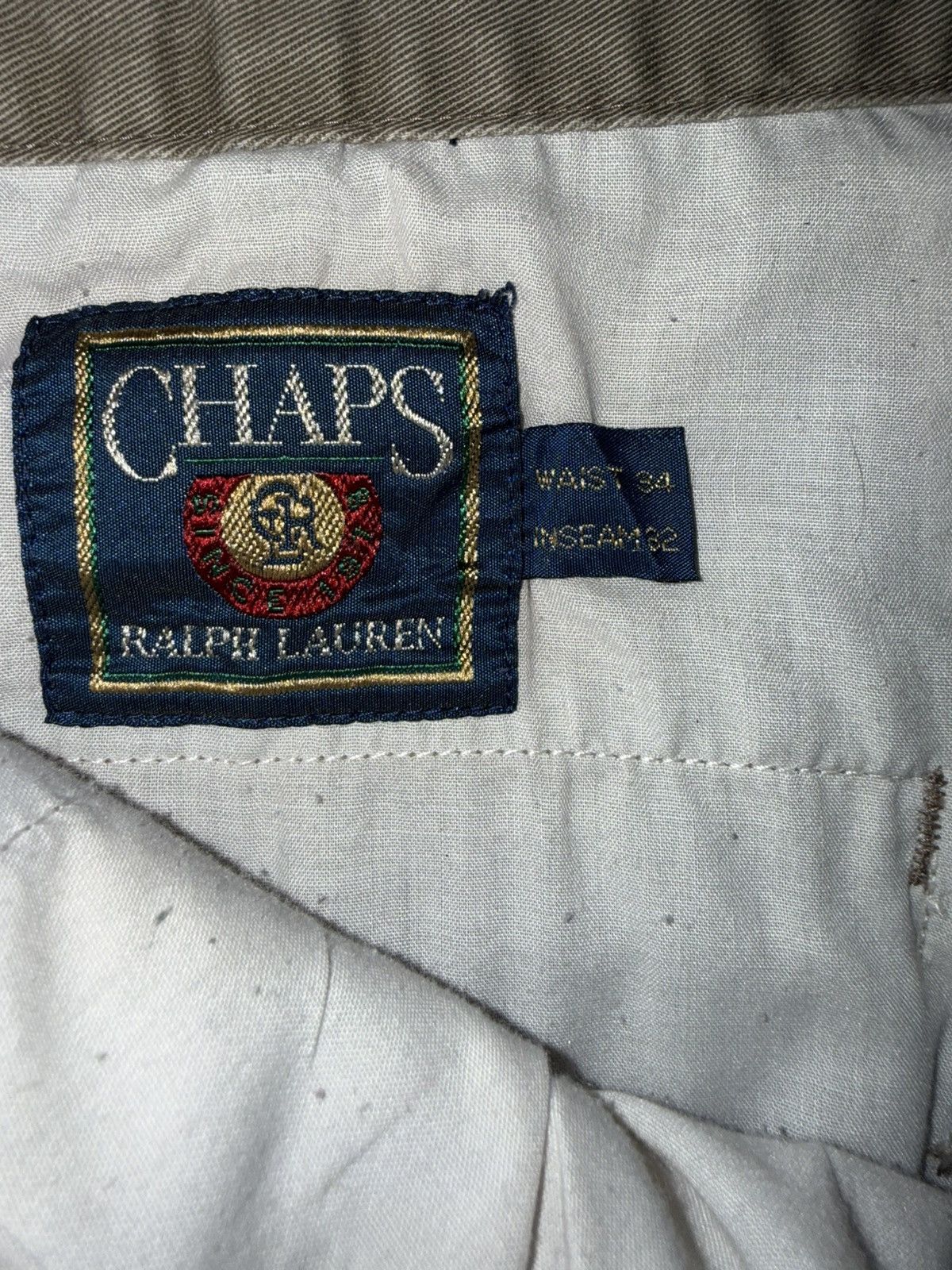 Chaps Ralph Lauren Vintage Chaps Ralph Lauren Pleated Chinos Tan 34x32 Size US 34 / EU 50 - 3 Thumbnail