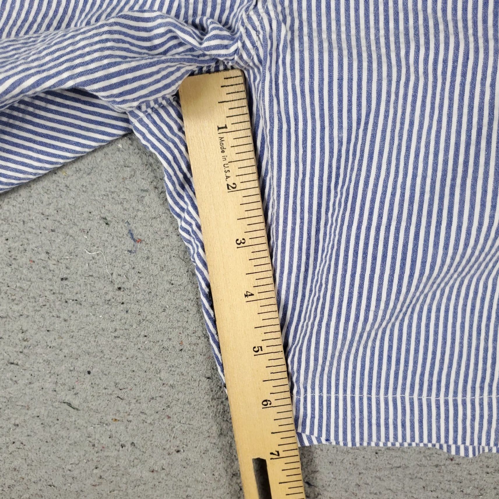 Ralph Lauren Ralph Lauren Shorts Mens 38 Blue White Striped Chino Flat Front Casual Flat Front Chino Size US 38 / EU 54 - 6 Thumbnail