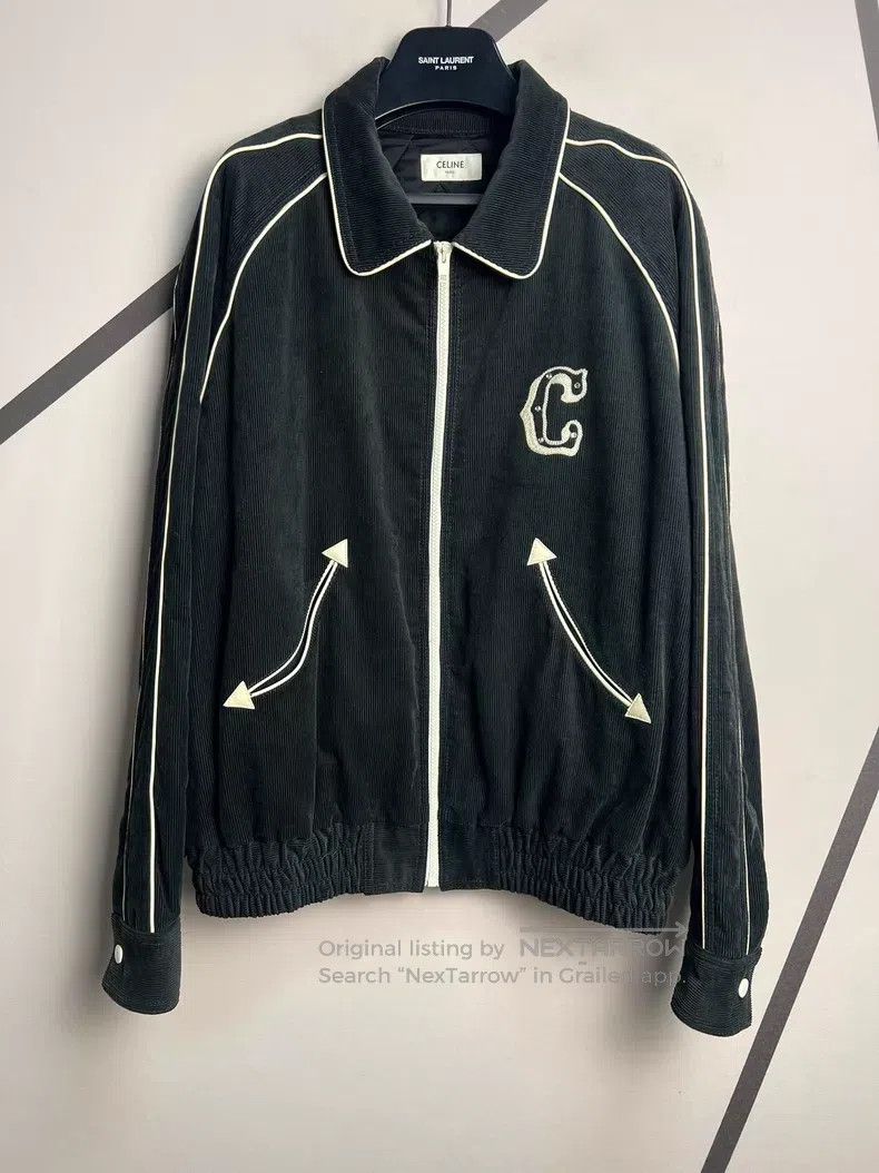 Celine Celine Crystal Embroidered Logo Corduroy Cotton Jacket Size US L / EU 52-54 / 3 - 1 Thumbnail