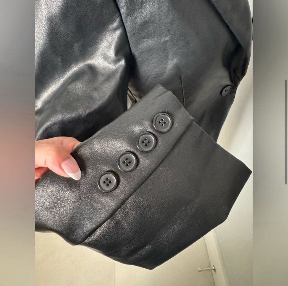 Rebecca Minkoff Rebecca Minkoff Black Lambskin Leather Blazer/Size Small Size S / US 4 / IT 40 - 6 Thumbnail