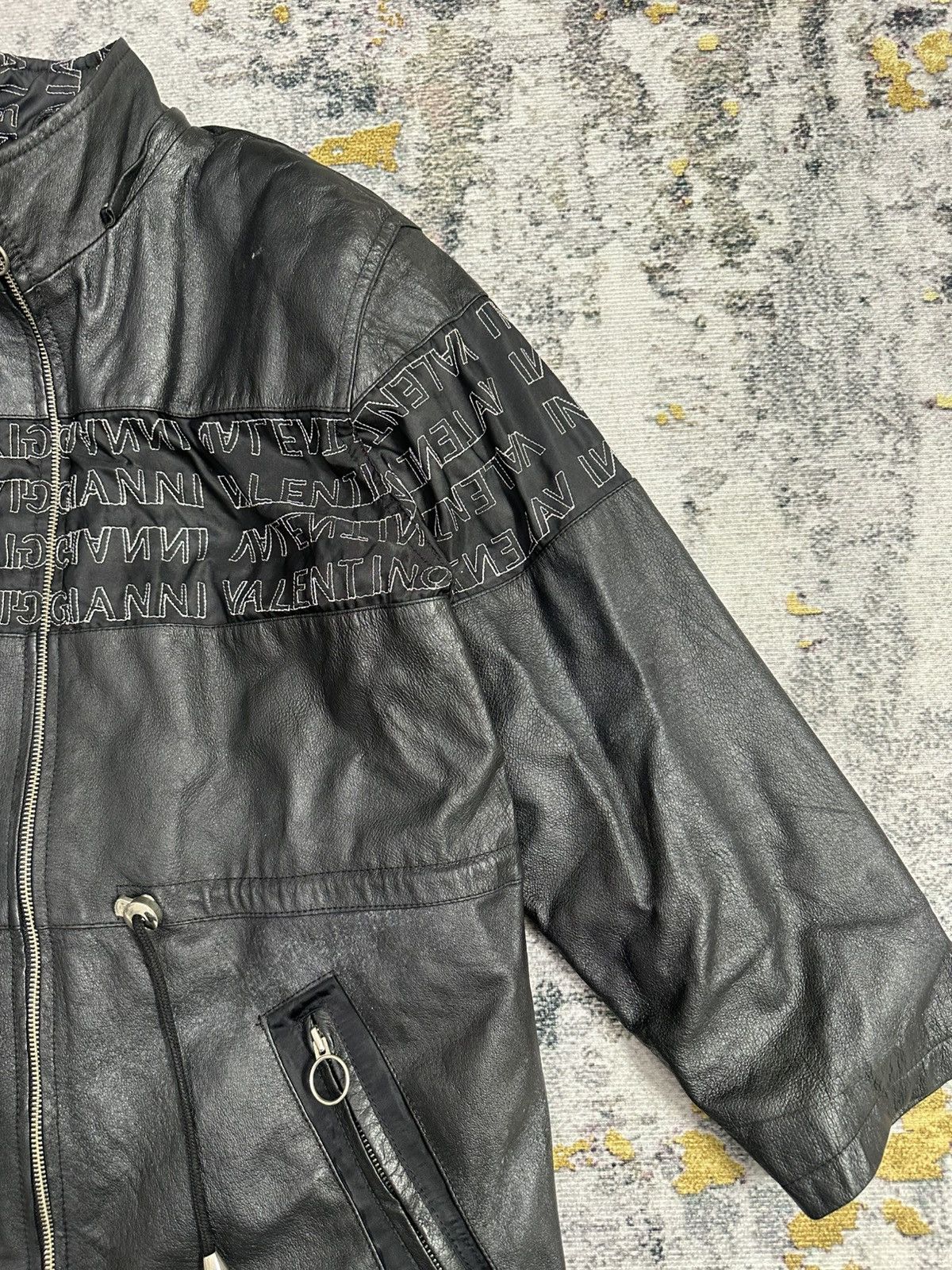 Gianni Valentino Gianni Valentino Spellout Leather Jacket Size US M / EU 48-50 / 2 - 8 Thumbnail