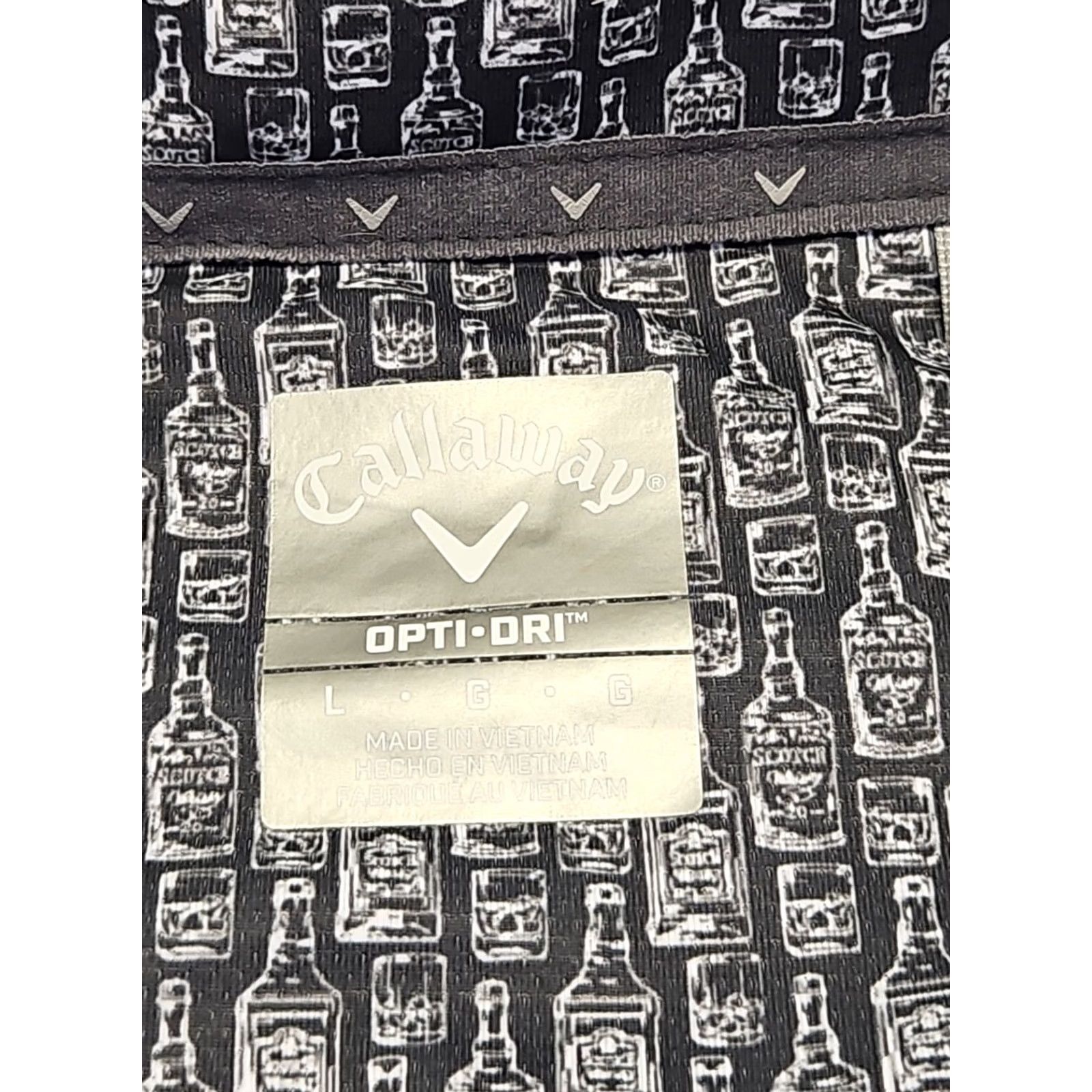 Callaway Callaway Opti-Dri Polo Shirt Mens Large Novelty Bottle Print Polyester Blend Stretch Short Sleeve Collared Pullover Golf Shirt Mens Size US L / EU 52-54 / 3 - 3 Thumbnail