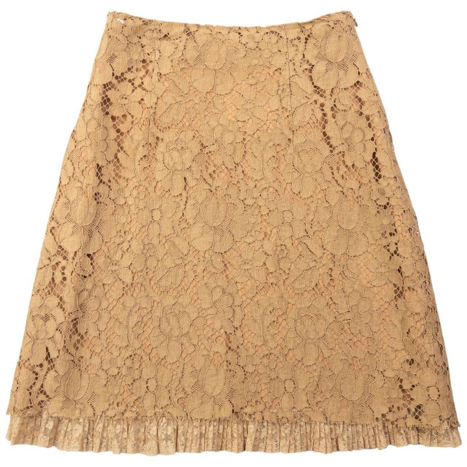 Miu Miu Vintage Miu Miu Lace Skirt Womens Size W23 Size 24" / US 00 / IT 34 - 2 Thumbnail