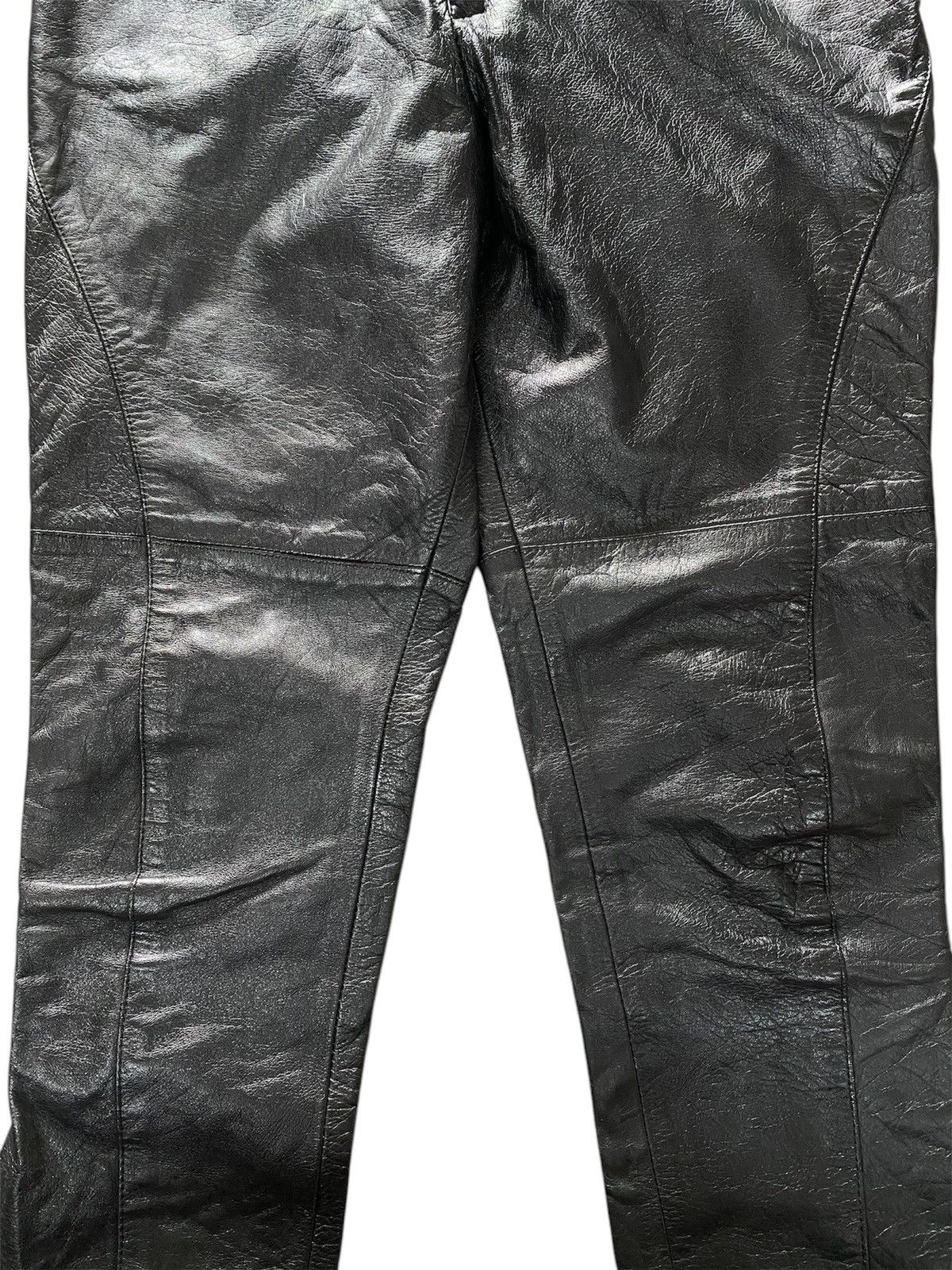 Japanese High Rise Leather Pants Jha-Jha by Fook Pants